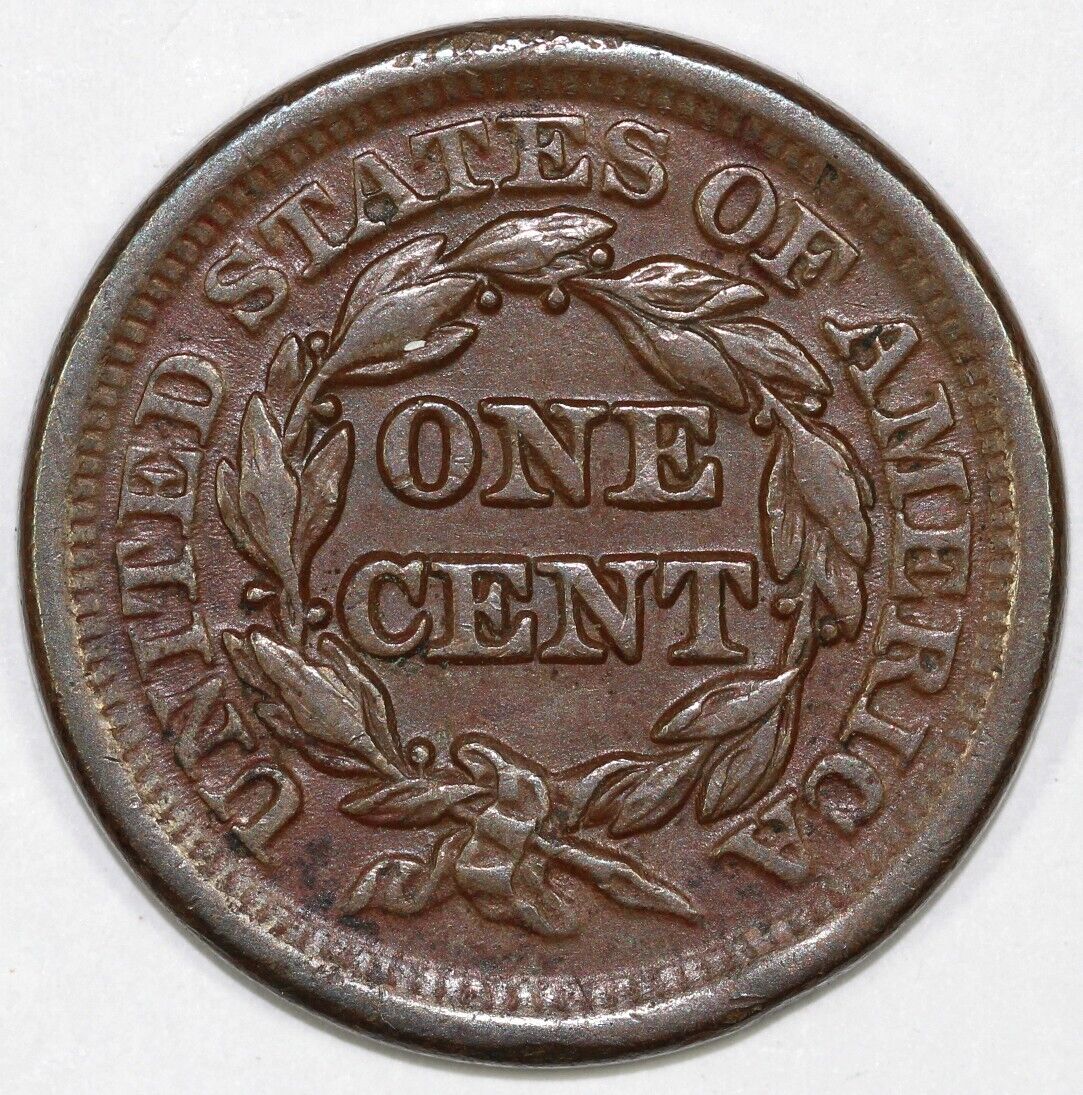 1851 1c Braided Hair Large Cent