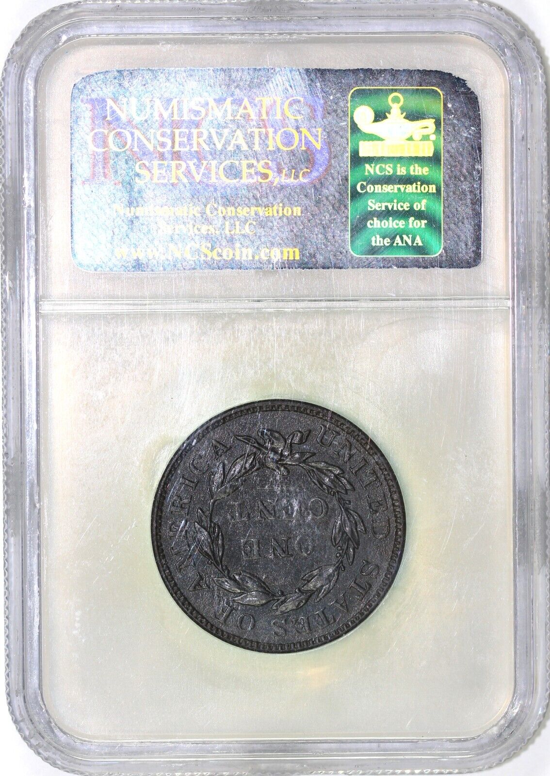 1837 1c N-2 Medium Letters Matron Head Large Cent NGC AU Details EX: Reiver