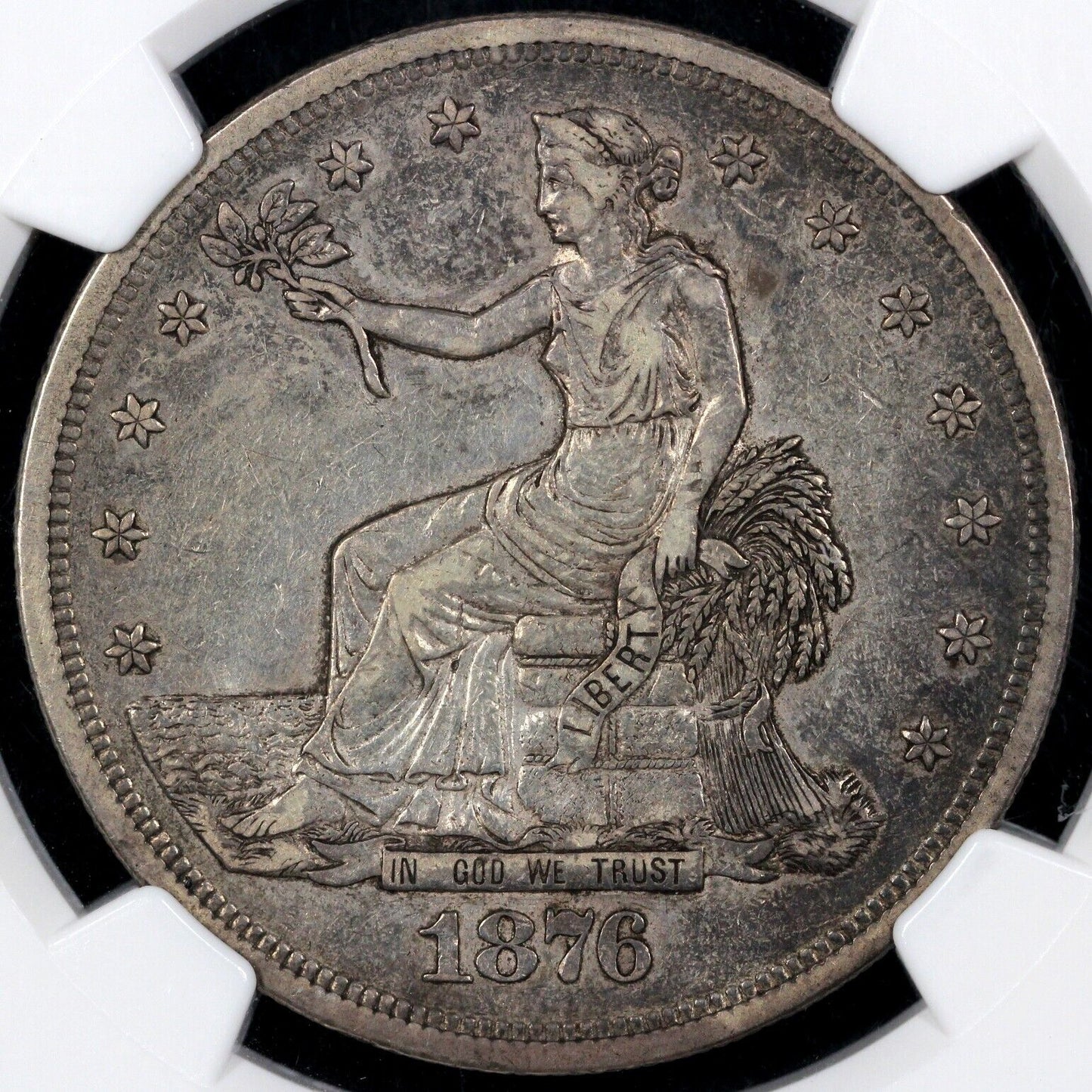 1876-S Silver Trade Dollar NGC XF 45