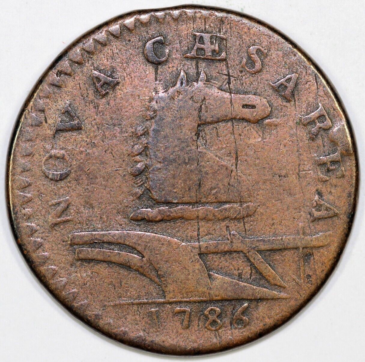 1786 M.16-L New Jersey Colonial Copper Coin