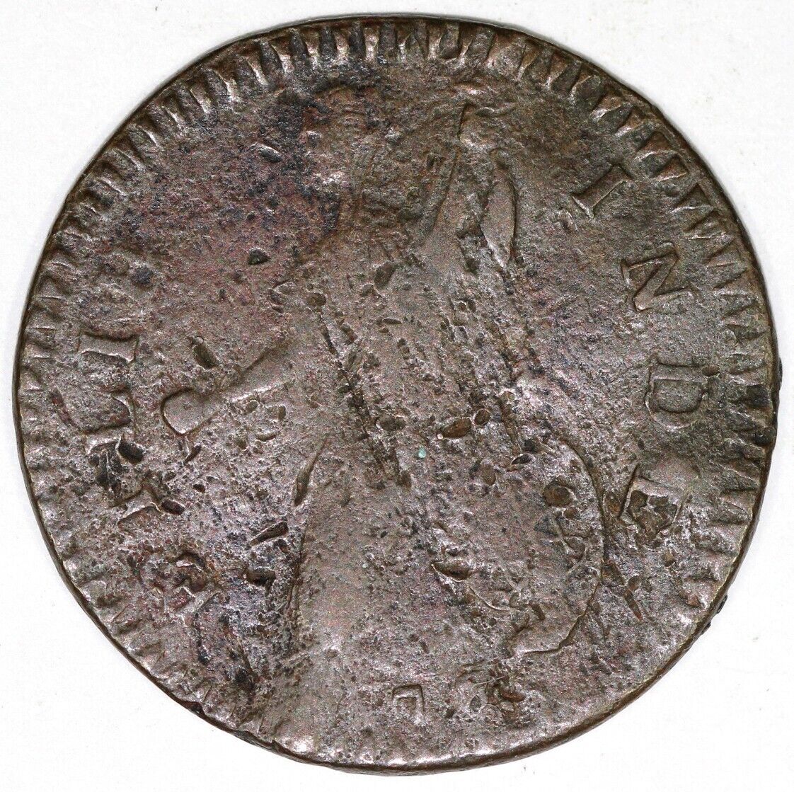 1786 1/2c M.2.1-A Connecticut Colonial Copper Coin