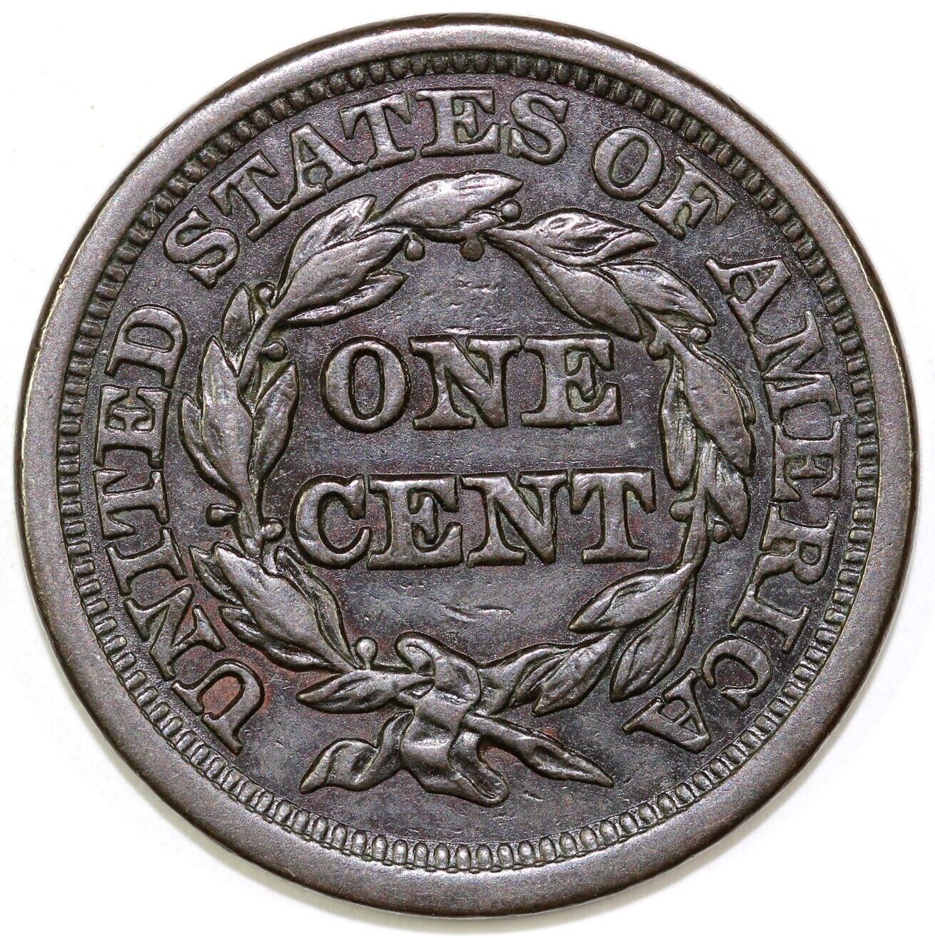 1845 1c N-1 Braided Hair Large Cent *MDS*