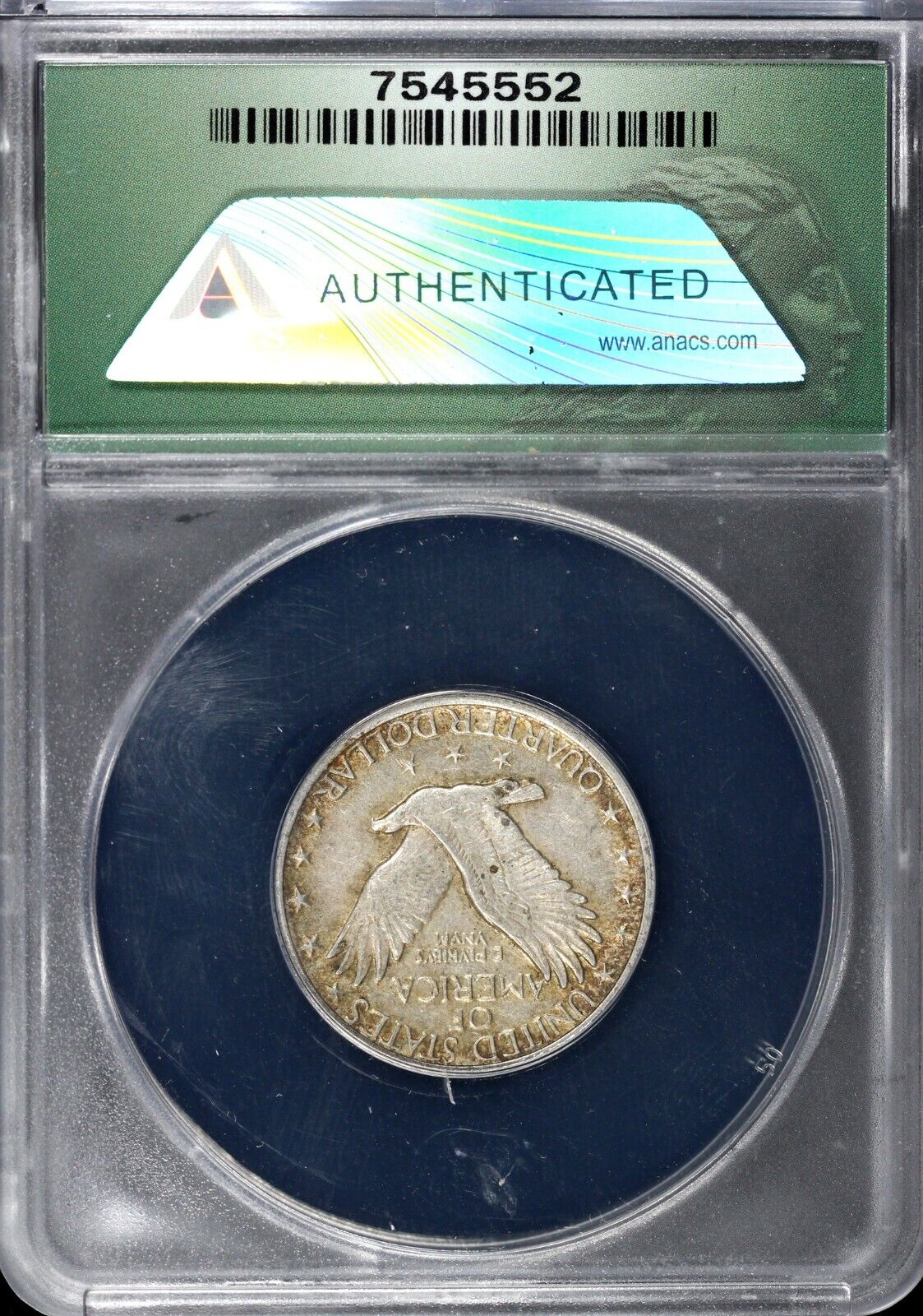 1918-S 25c Standing Liberty Quarter ANACS AU 55 Details Damaged