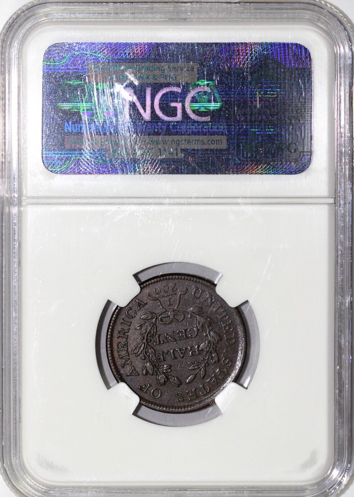 1804 1/2c Draped Bust Half Cent NGC AU Details Improperly Cleaned