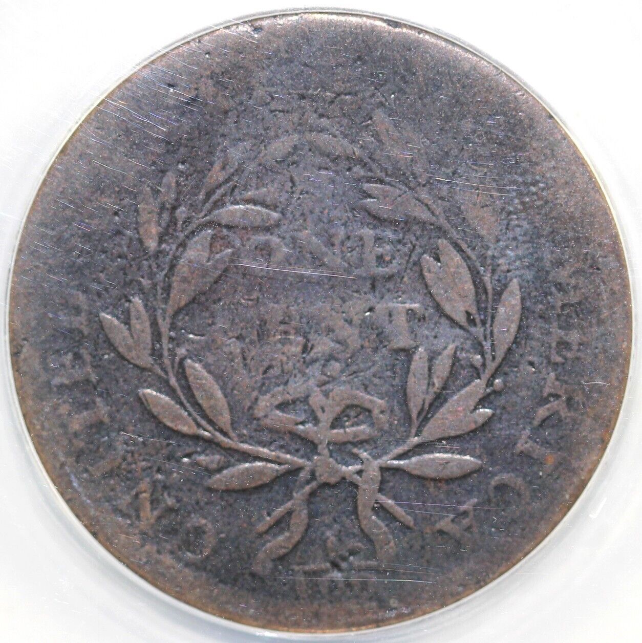 1794 1c Liberty Cap Large Cent ANACS F 12 Details Damage-Glue Residue