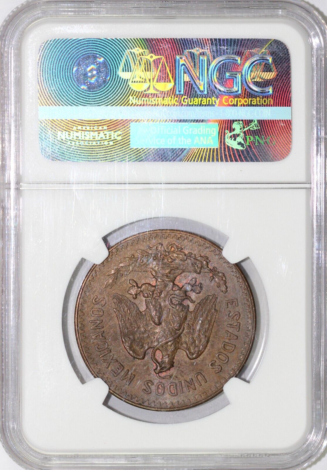1935 20c Mexico Twenty Centavos NGC MS 63 BN