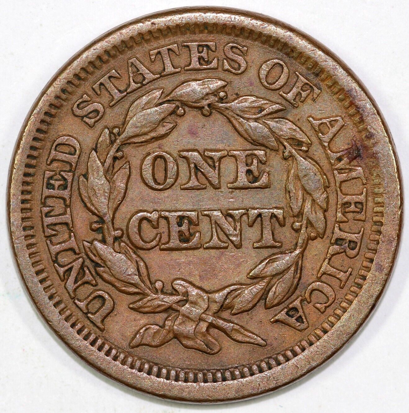 1848 1c N-13 Braided Hair Large Cent