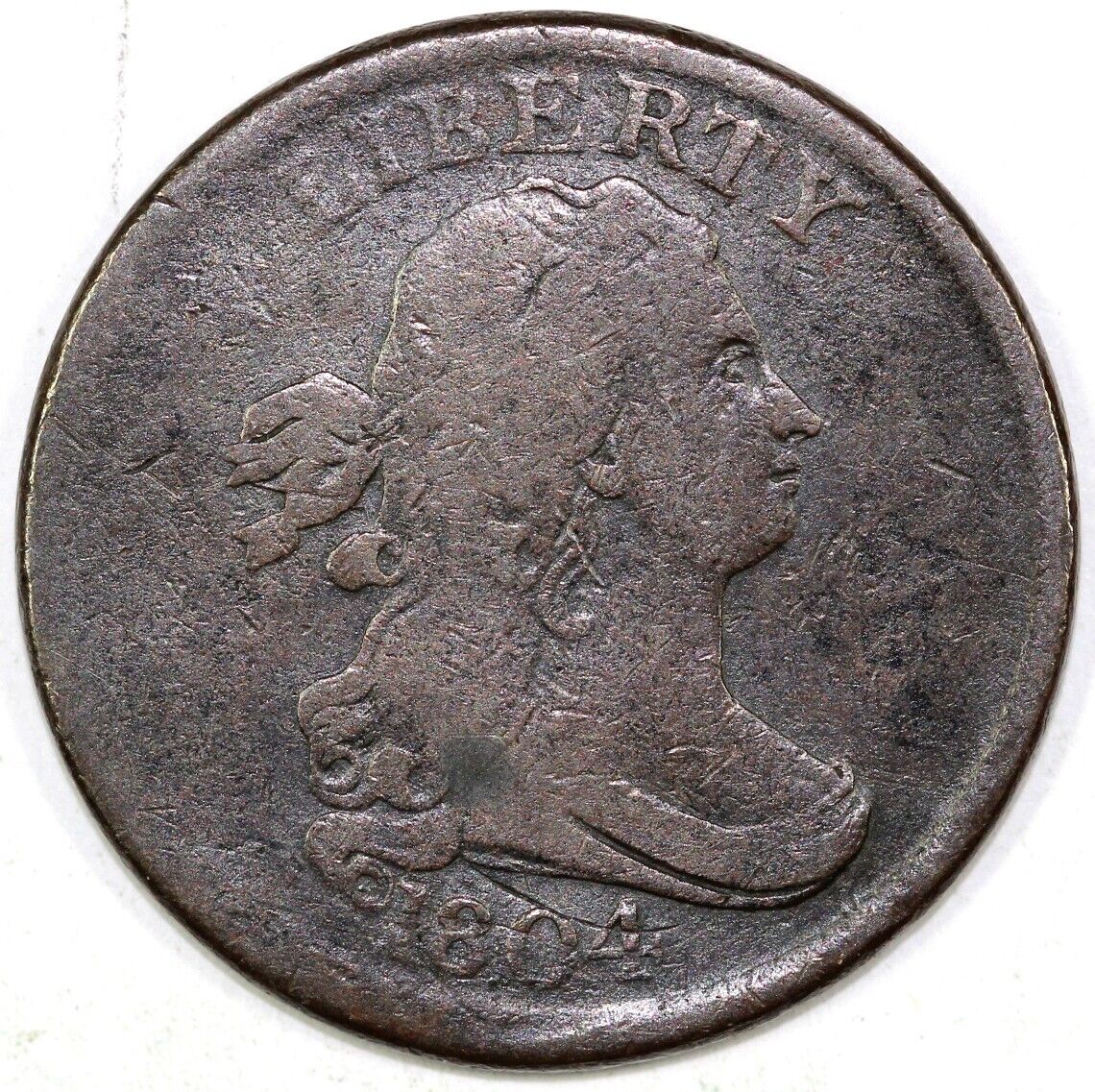 1804 1/2c C-10 Draped Bust Half Cent