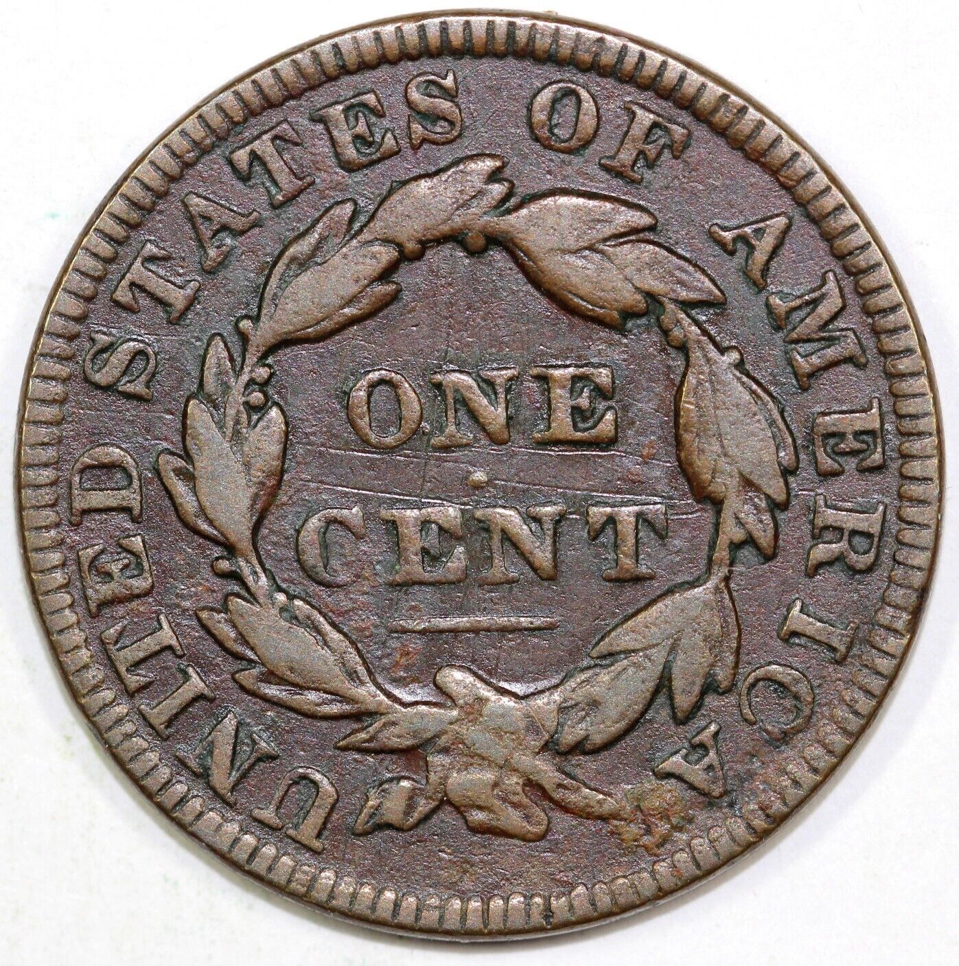 1835 1c N-12 Coronet or Matron Head Large Cent