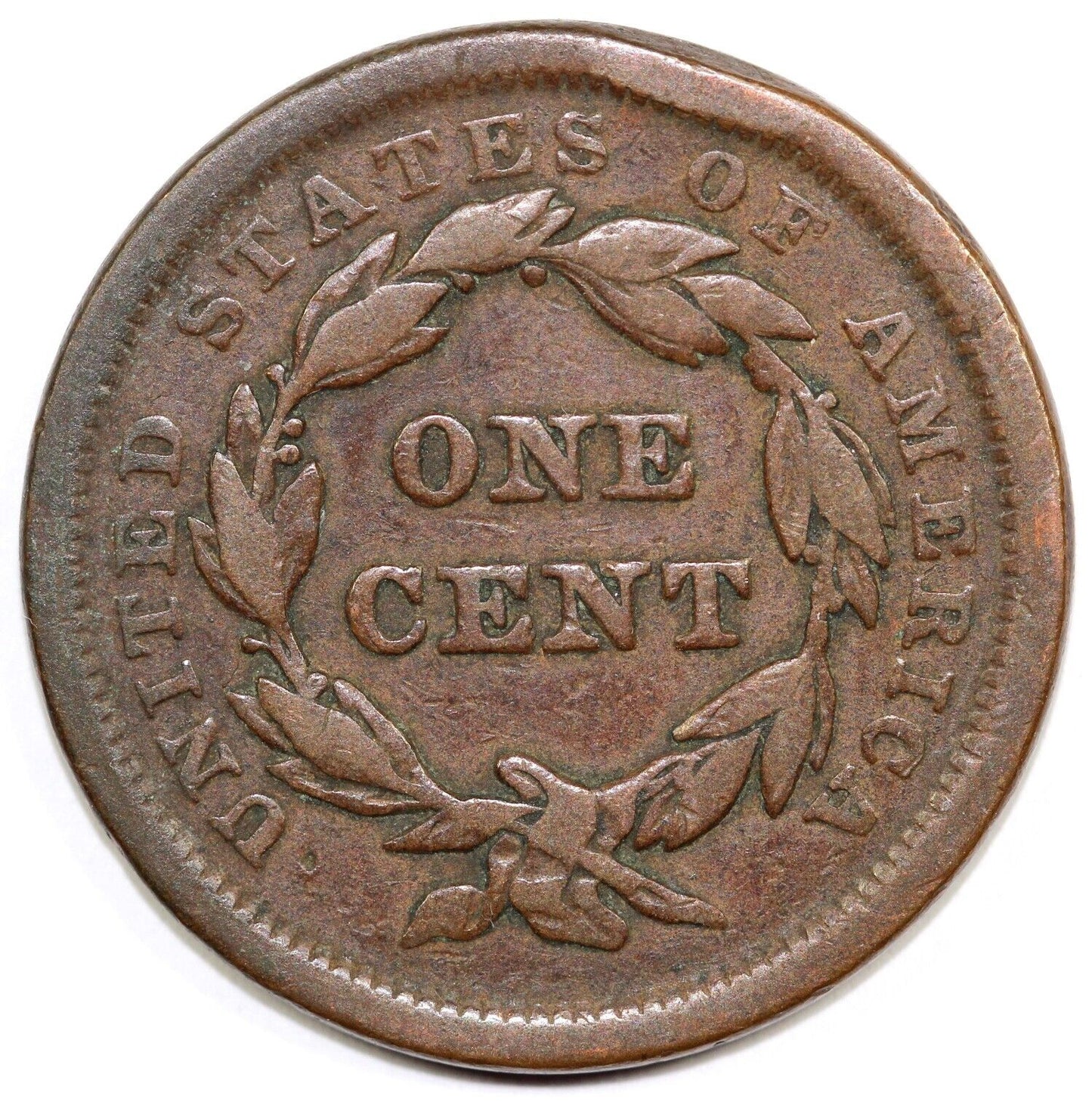 1840 1c Small Date Braided Hair Large Cent