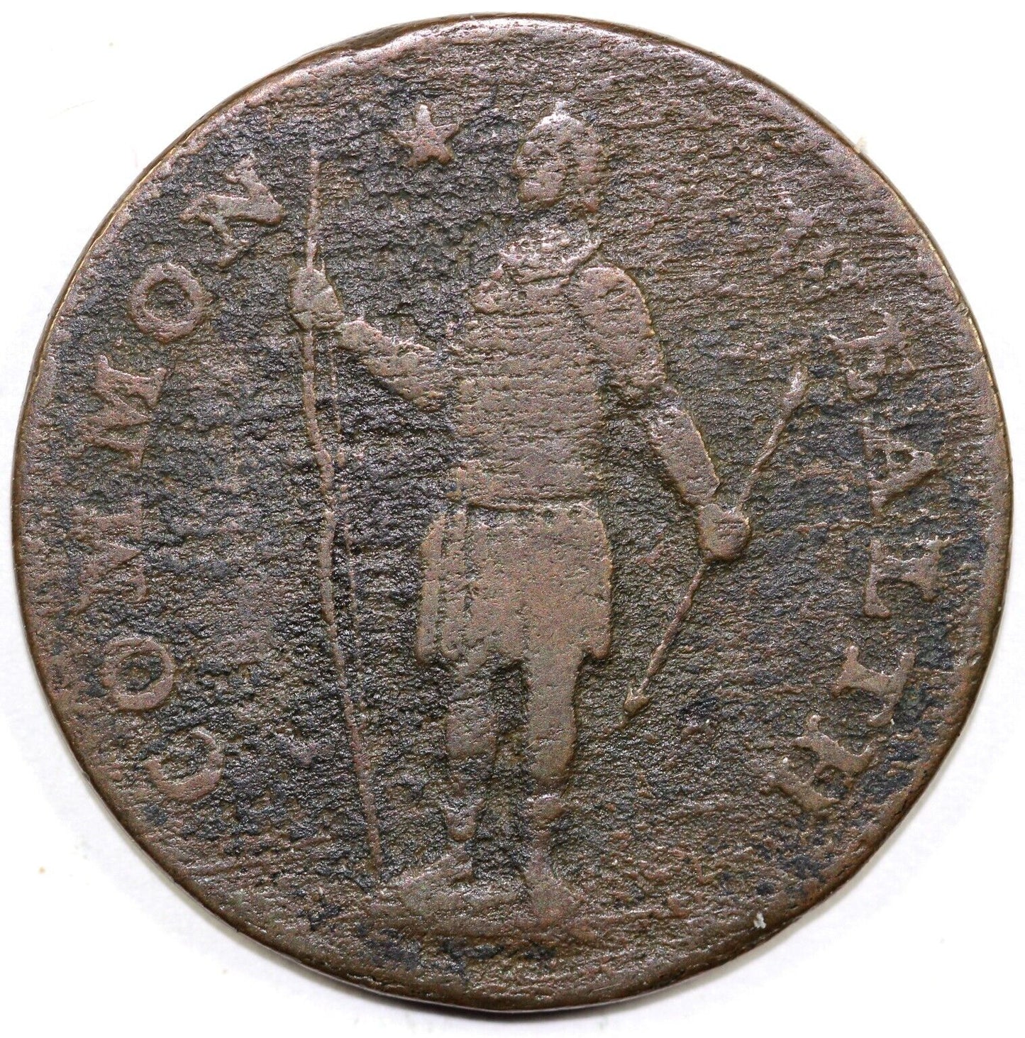 1788 1/2c Massachusetts Colonial Copper Coin