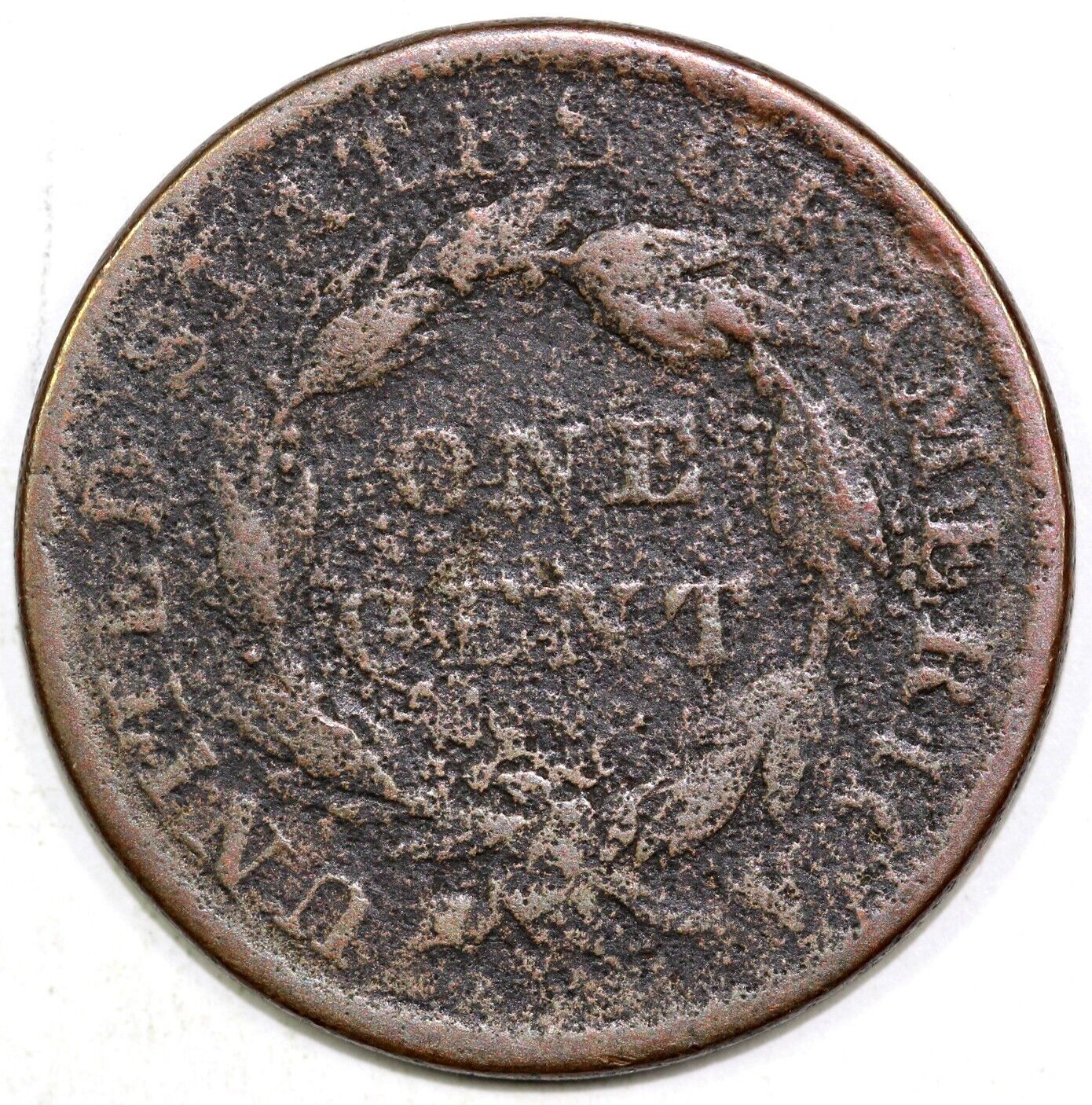 1835 1c N-4 Coronet or Matron Head Large Cent