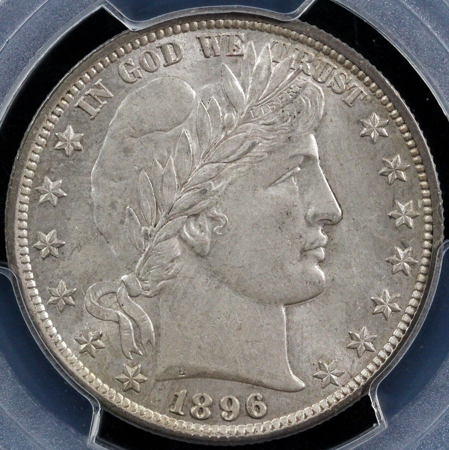1896 50c Barber Half Dollar PCGS AU 58