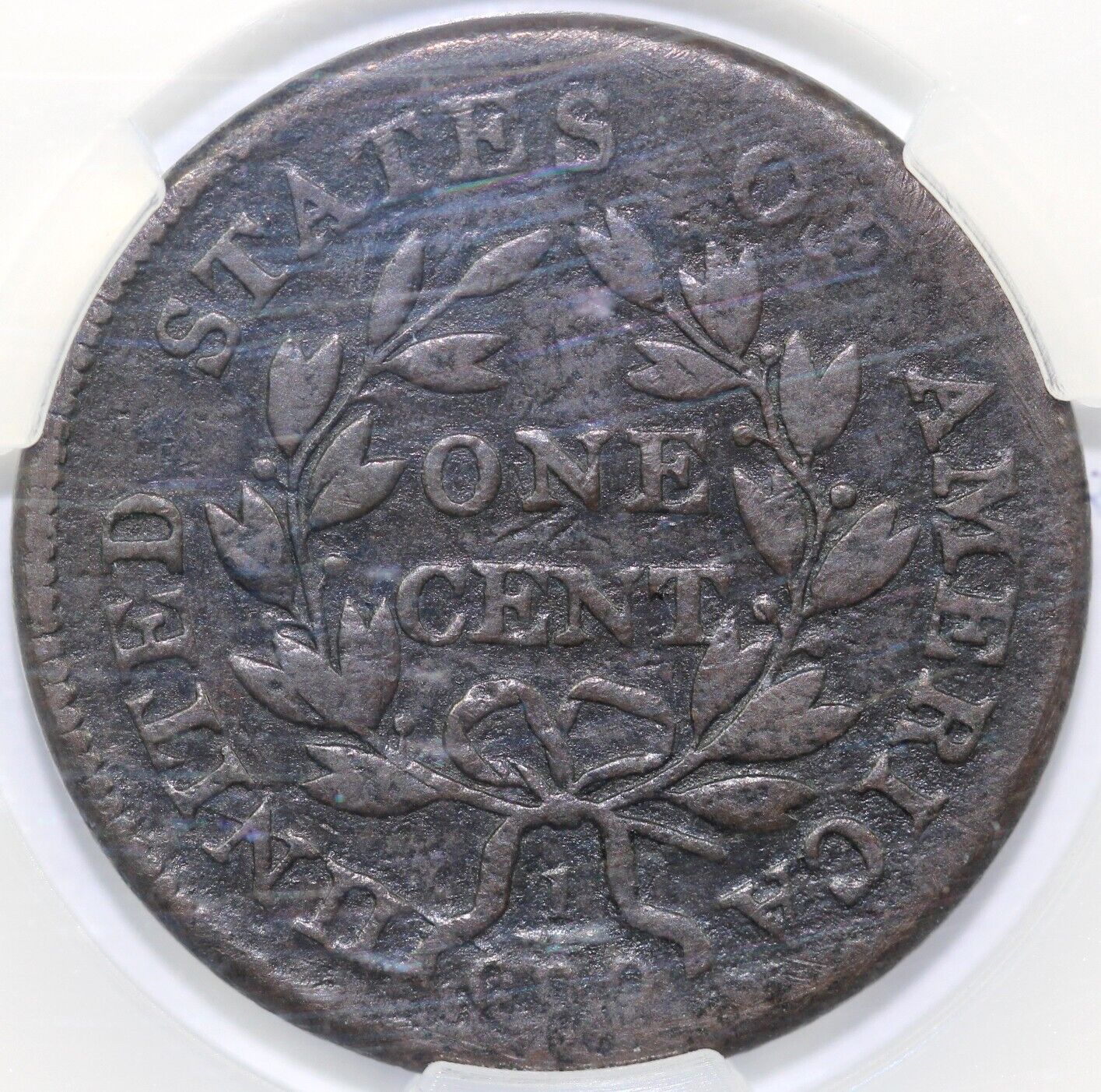 1801 1c S-219 3 Errors Draped Bust Large Cent CAC VG Details Corrosion