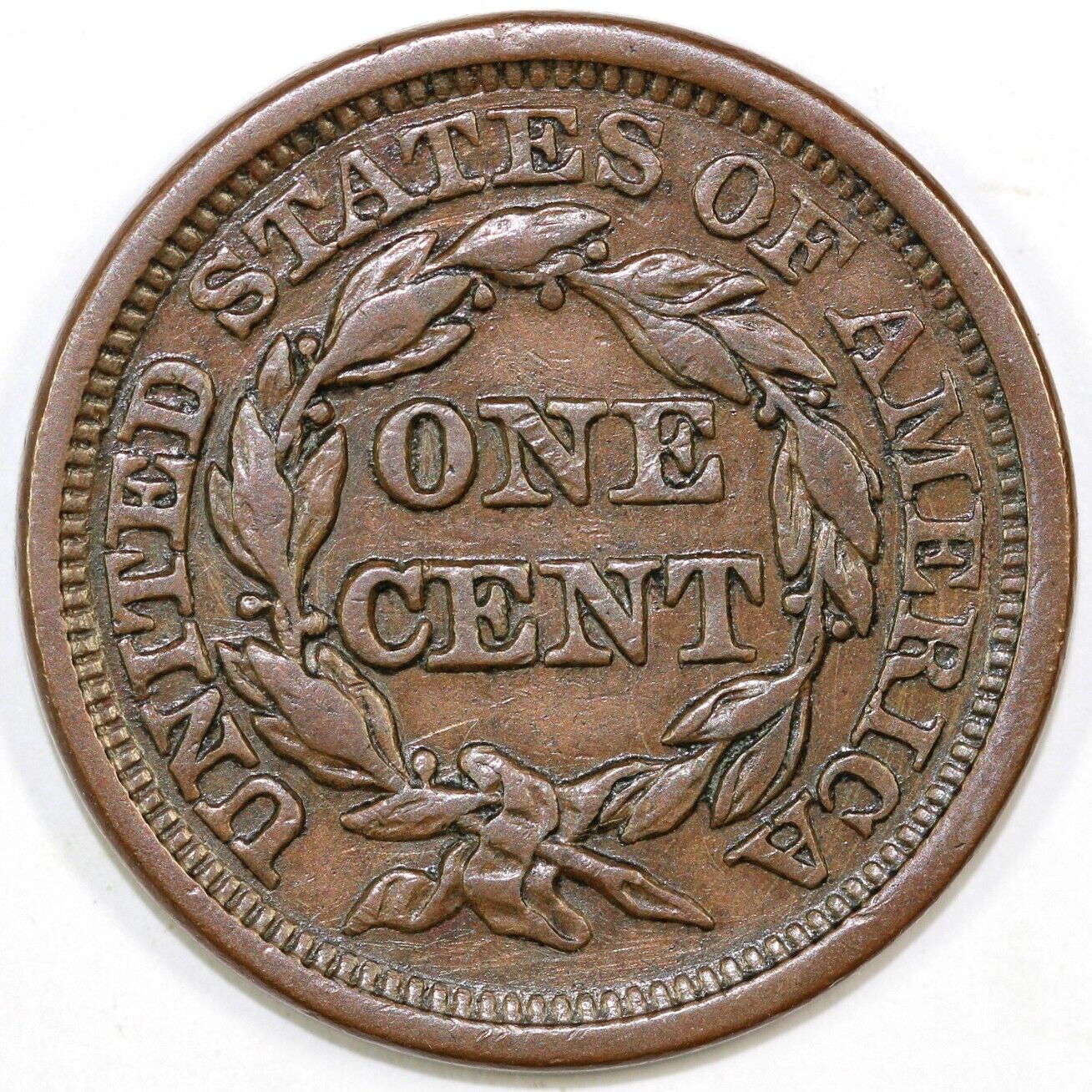 1849 1c N-17 Braided Hair Large Cent
