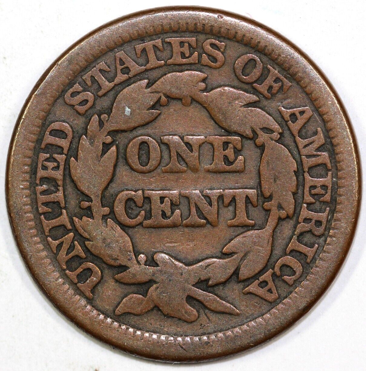 1848 1c N-42 Braided Hair Large Cent
