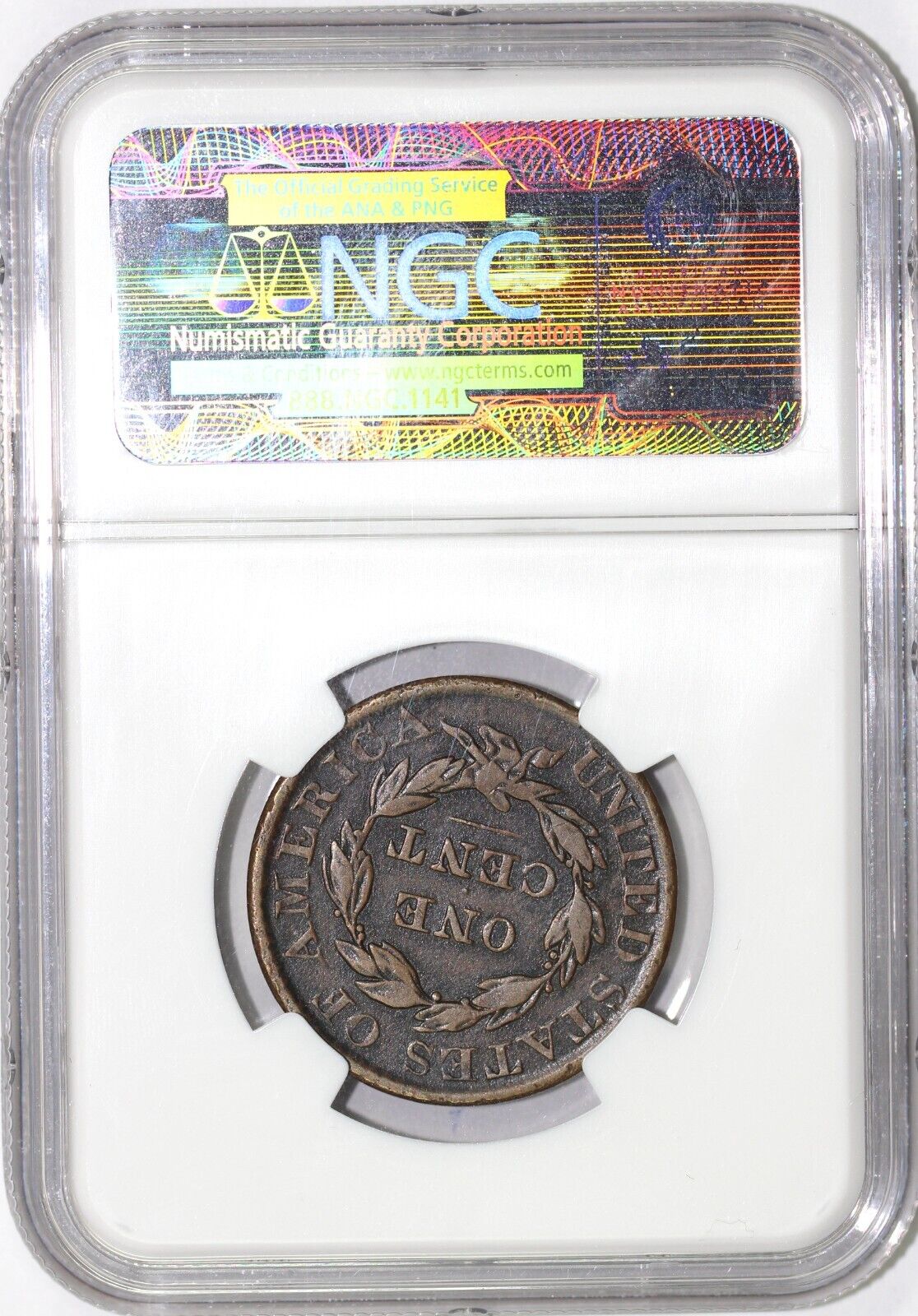 1830 1c N-7 Coronet or Matron Head Large Cent NGC F 12