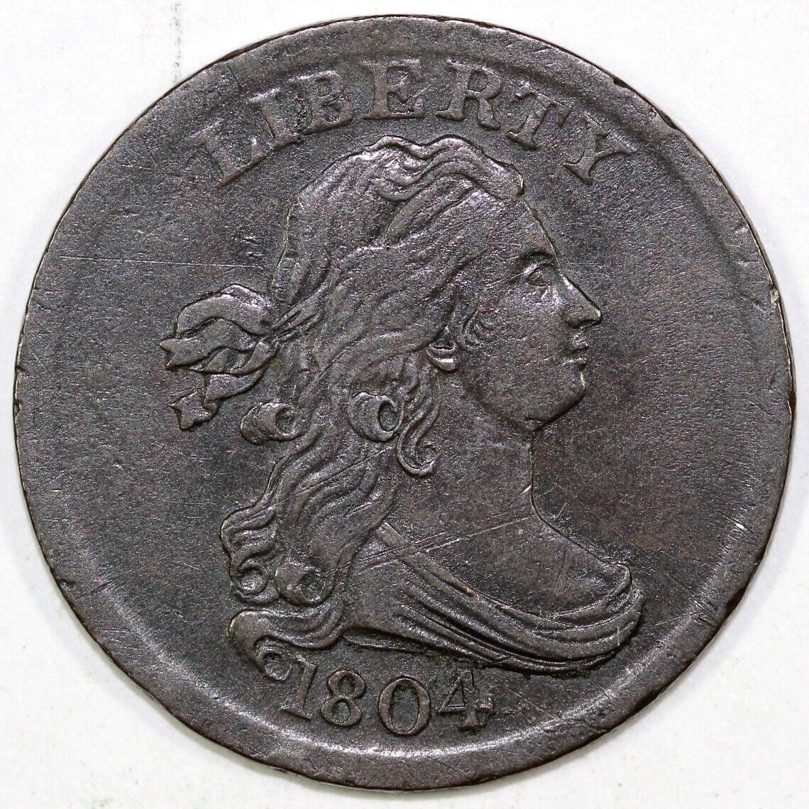 1804 1/2c Broadstruck C-10 Draped Bust Half Cent *MDS*