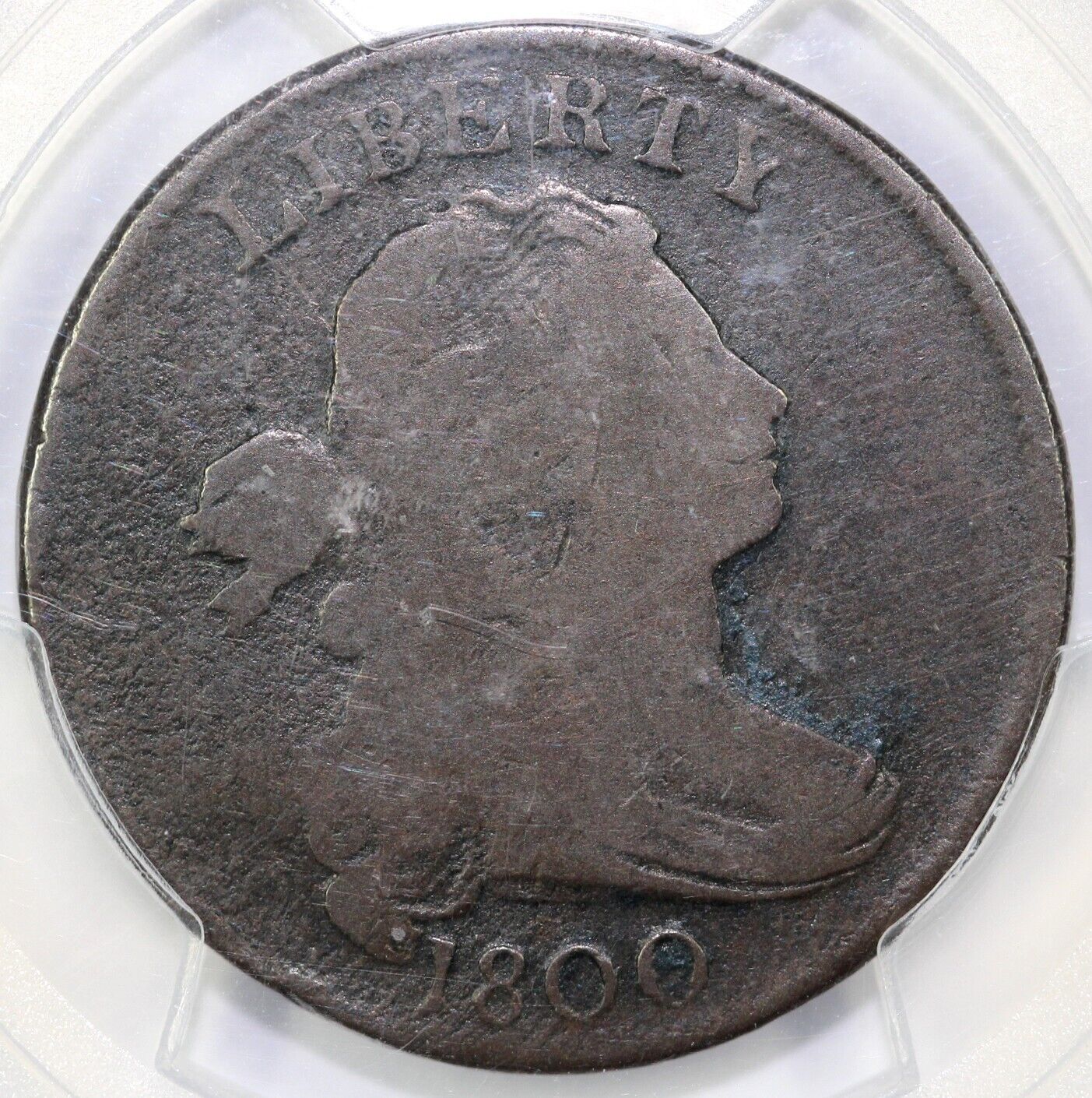 1800 1c S-201 Draped Bust Large Cent PCGS Good 06