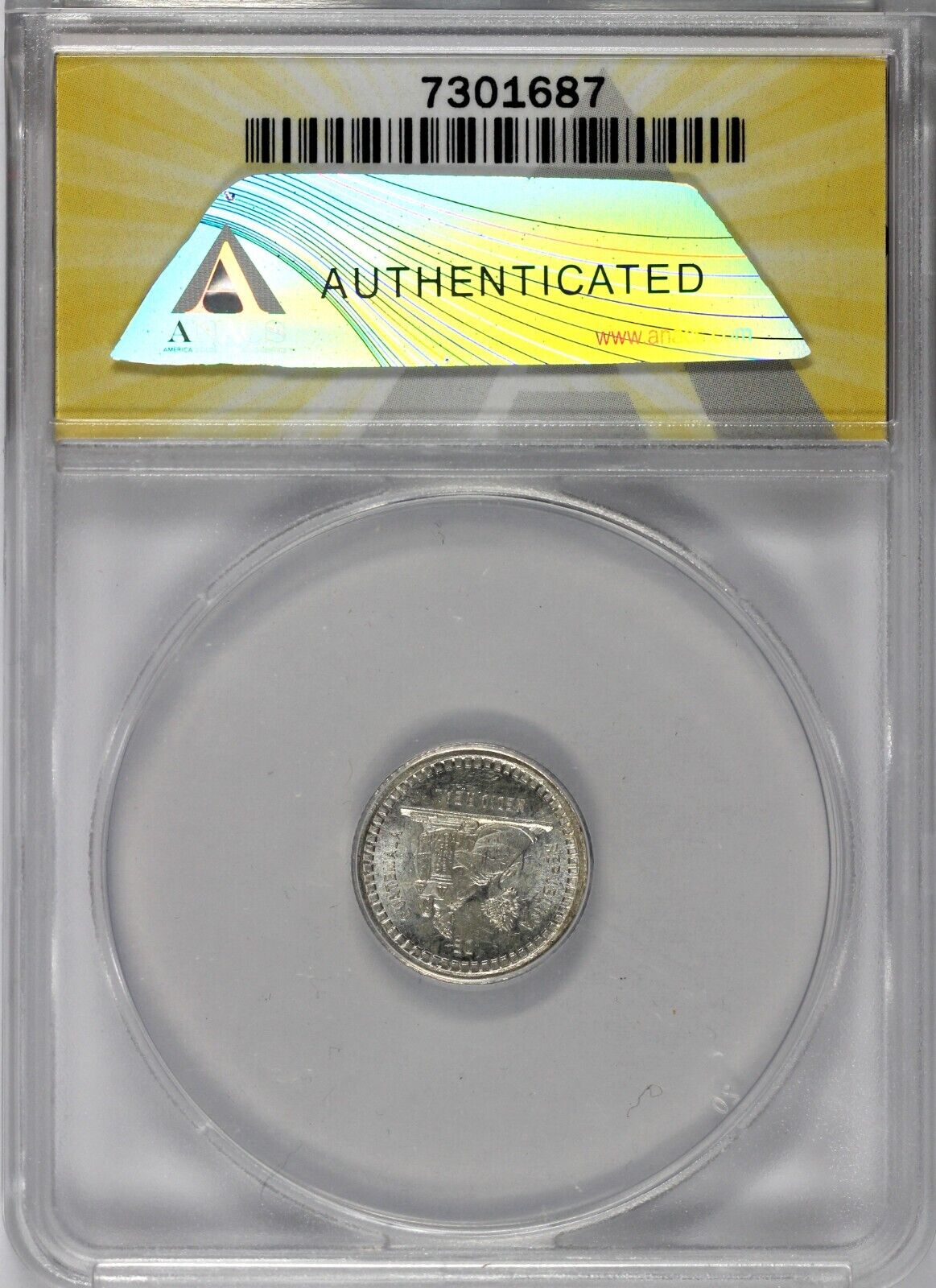 1880/70-E 1/2r Guatemala Half Real ANACS MS 62