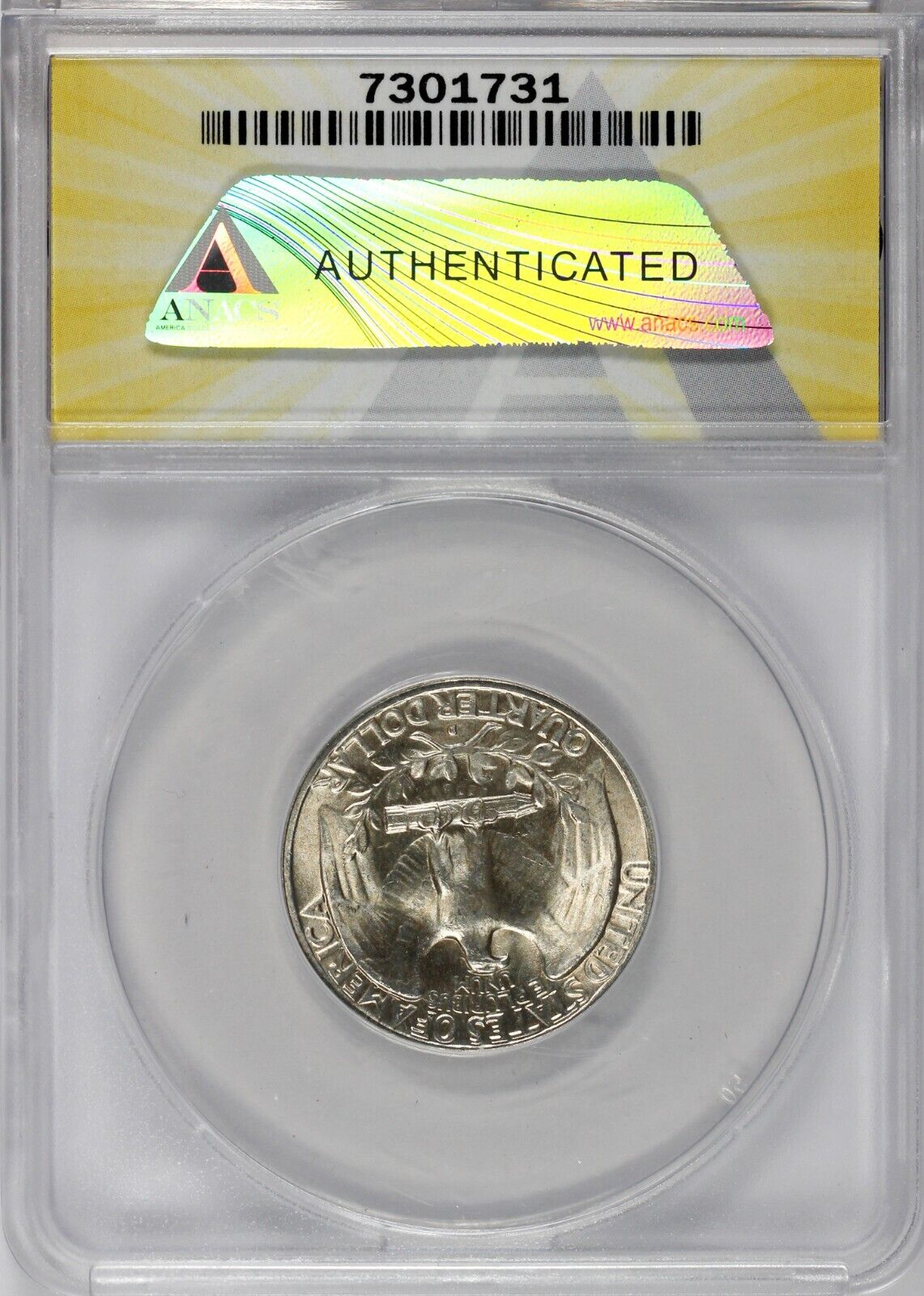 1960-D 25c Washington Quarter ANACS MS 65