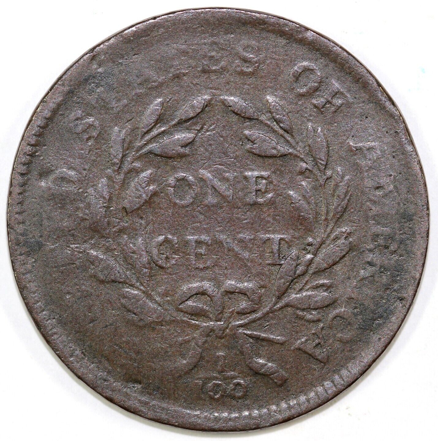1797 1c S-120b Reverse of 96 Draped Bust Large Cent *Gripped Edge*