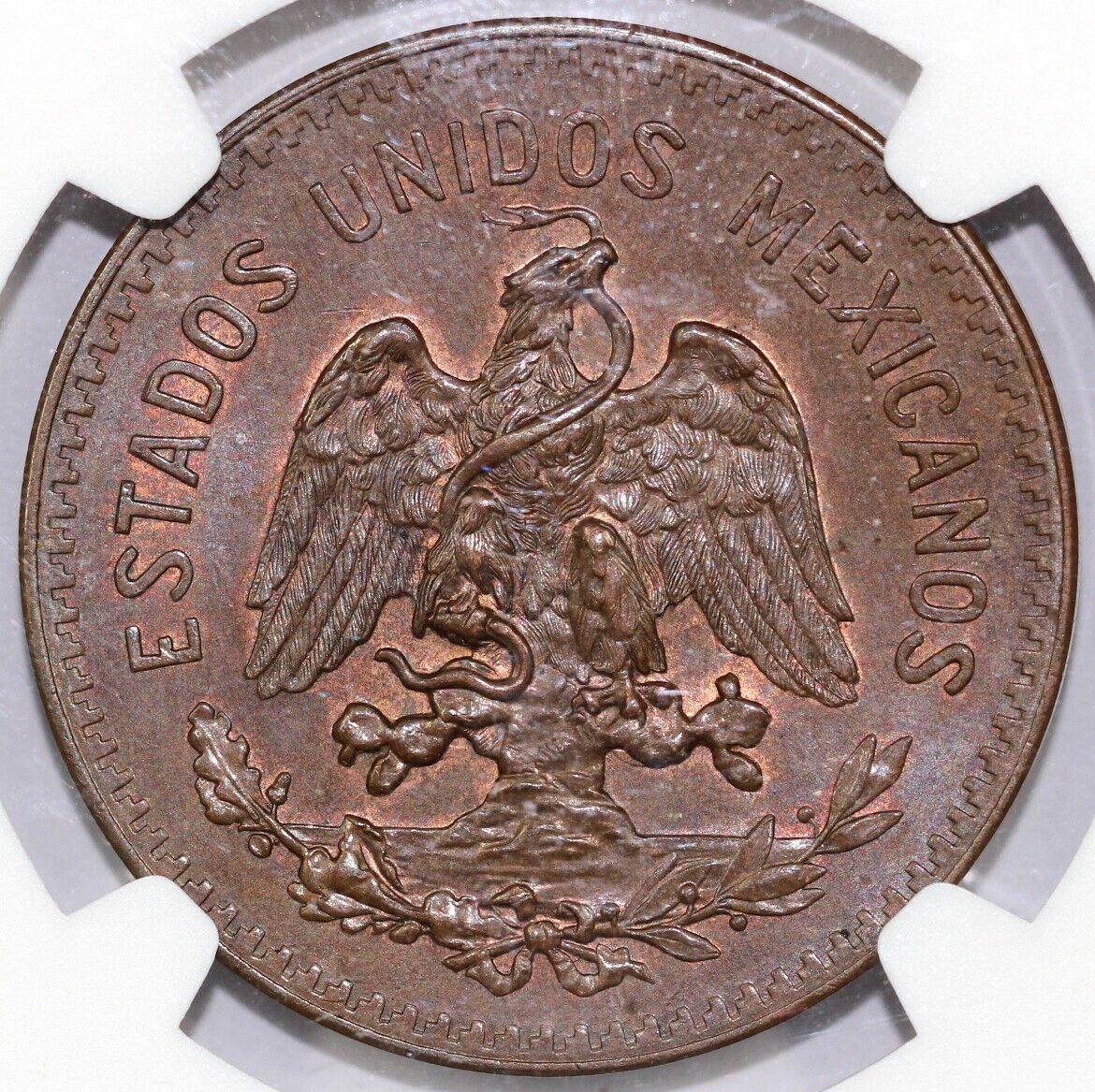 1935 20c Mexico Twenty Centavos NGC MS 65 BN