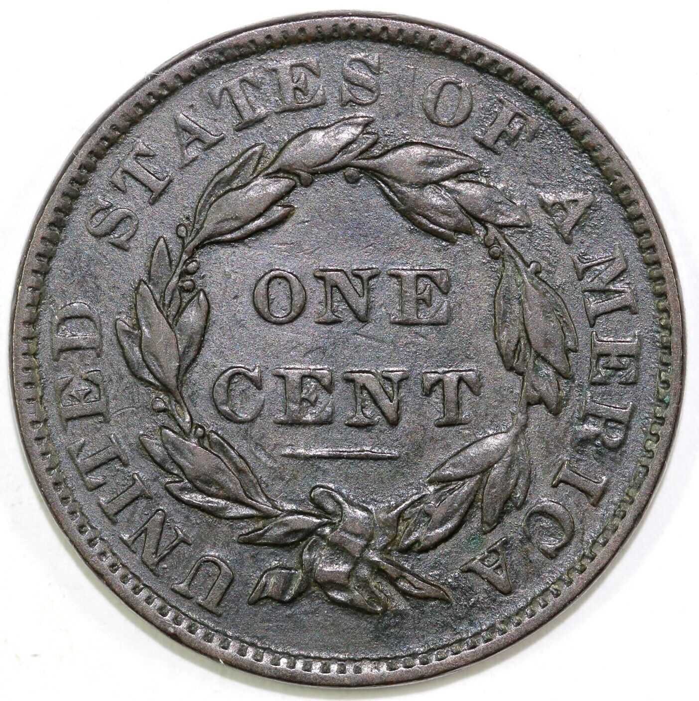 1837 1c N-2 Coronet or Matron Head Large Cent *Plain Hair Plain Cords*