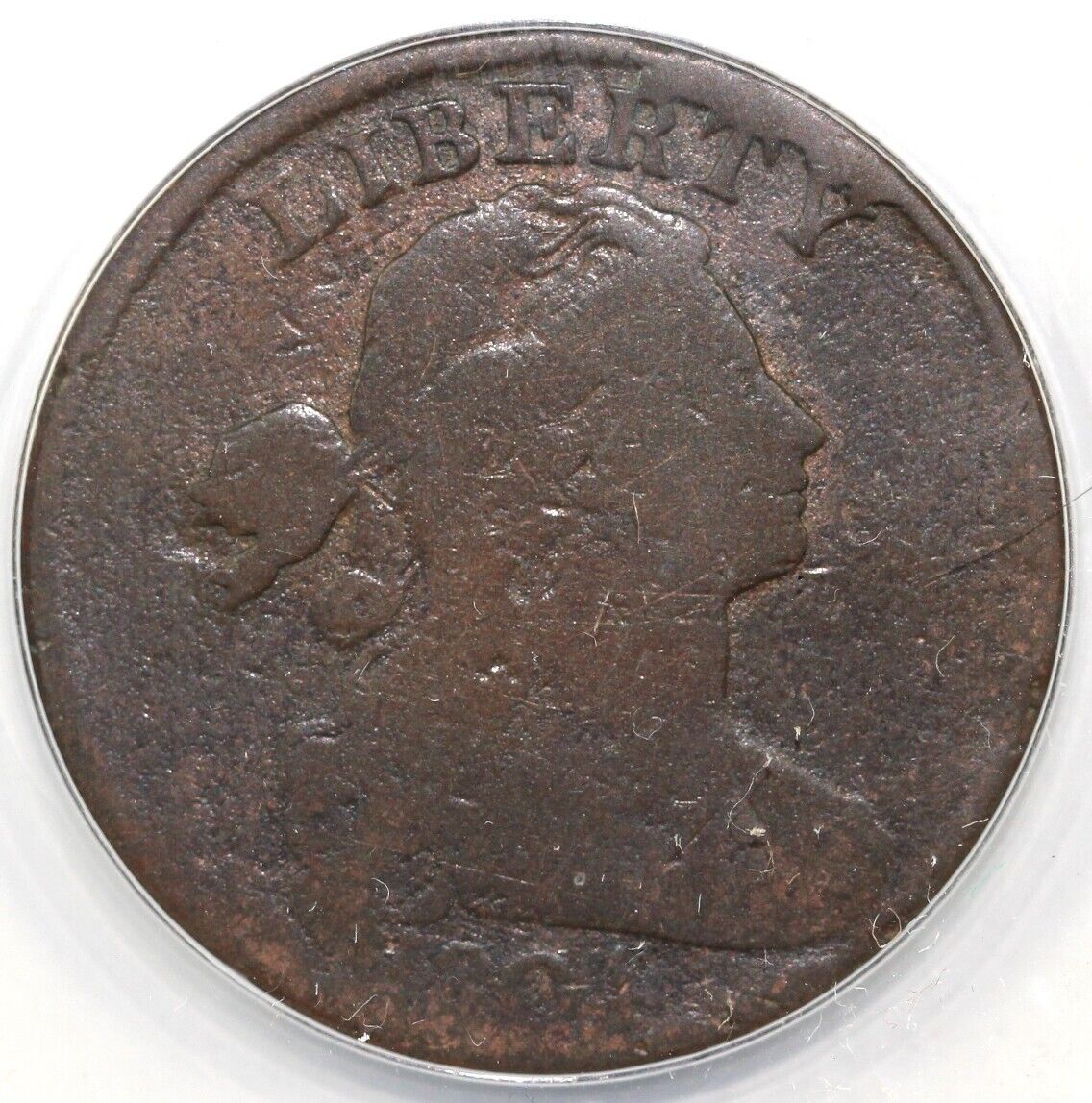 1804 1c S-266c Draped Bust Large Cent ANACS AG 3