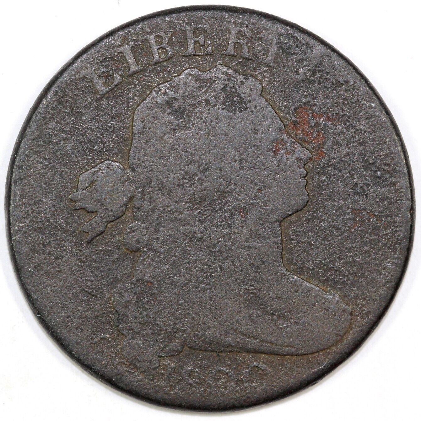 1800 1c S-210 Draped Bust Large Cent *Comma Variety*