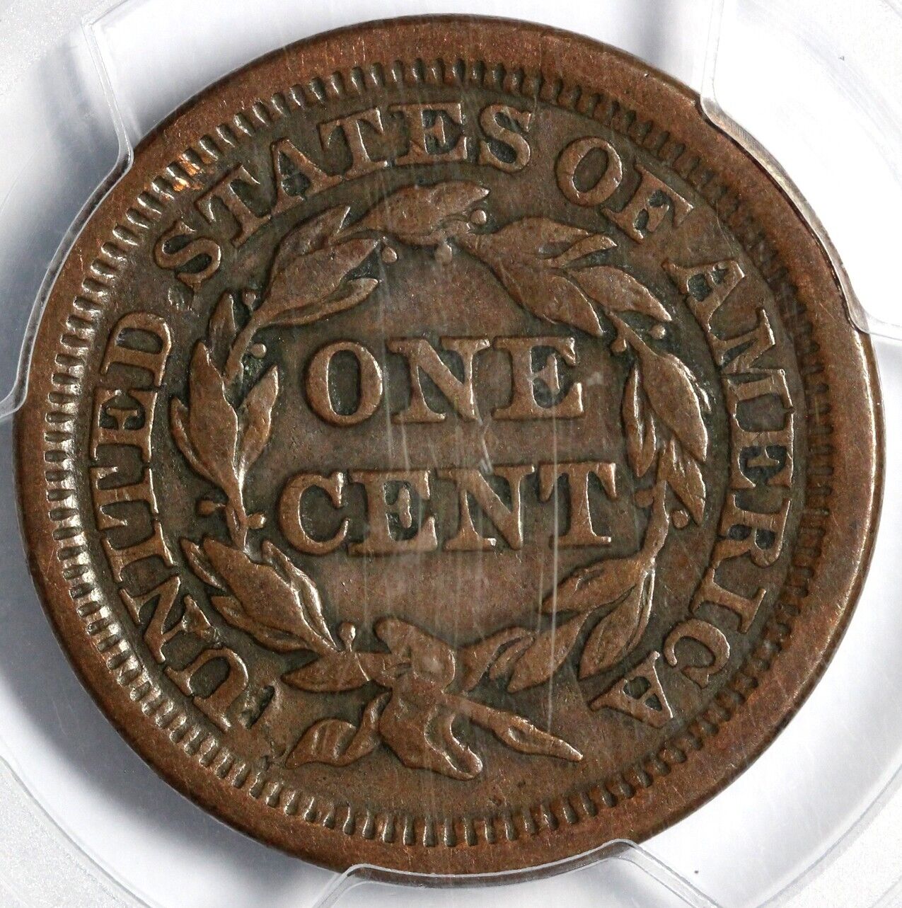 1850 1c N-24 Braided Hair Large Cent PCGS VF 30