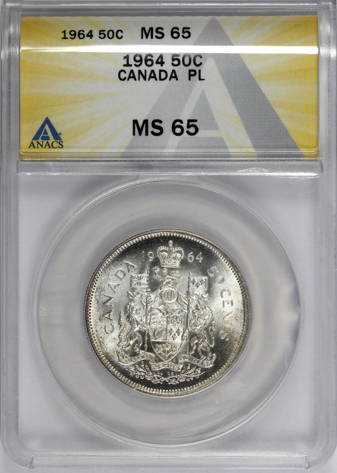 1964 50c Proof Like Canada Half Dollar ANACS MS 65 PL