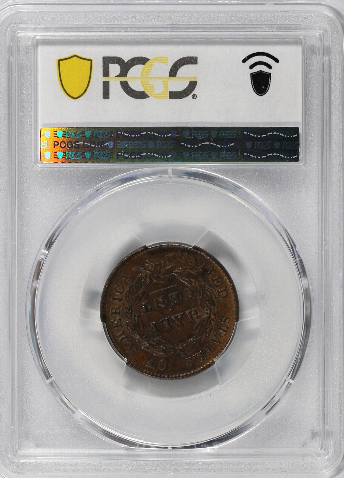 1828 1/2c 13 Stars Classic Head Half Cent PCGS AU 58