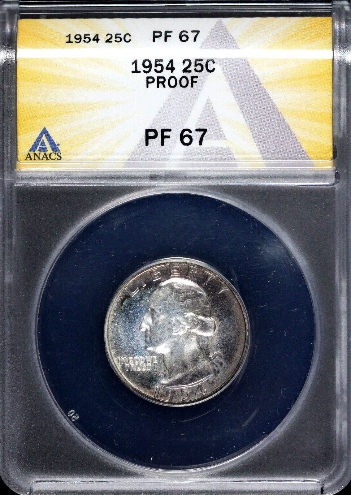 1954 25c Proof Washington Quarter ANACS PF 67