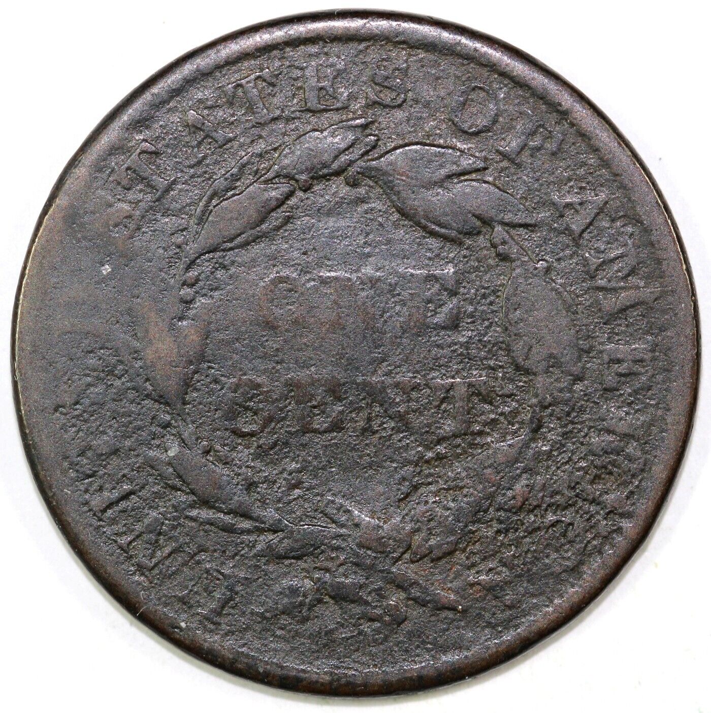 1835 1c N-4 Coronet or Matron Head Large Cent