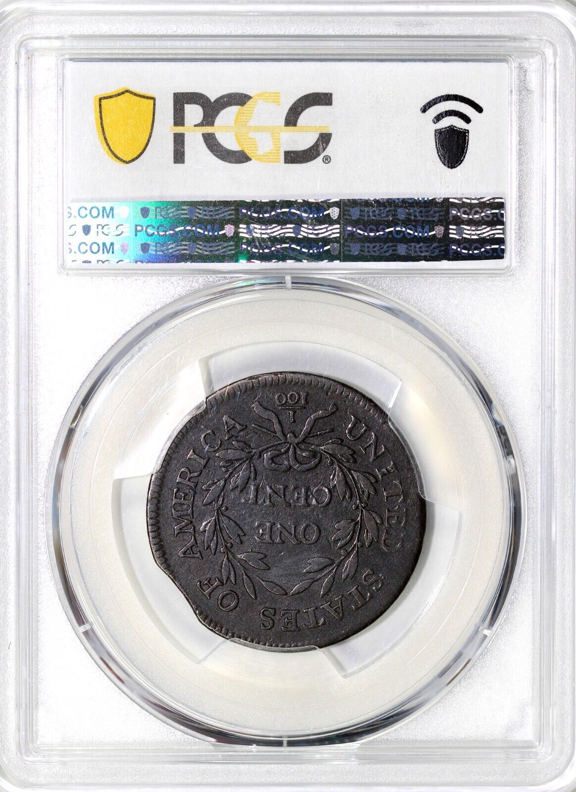 1796 1c Mint Error Clipped Planchet Liberty Cap Large Cent PCGS F 15