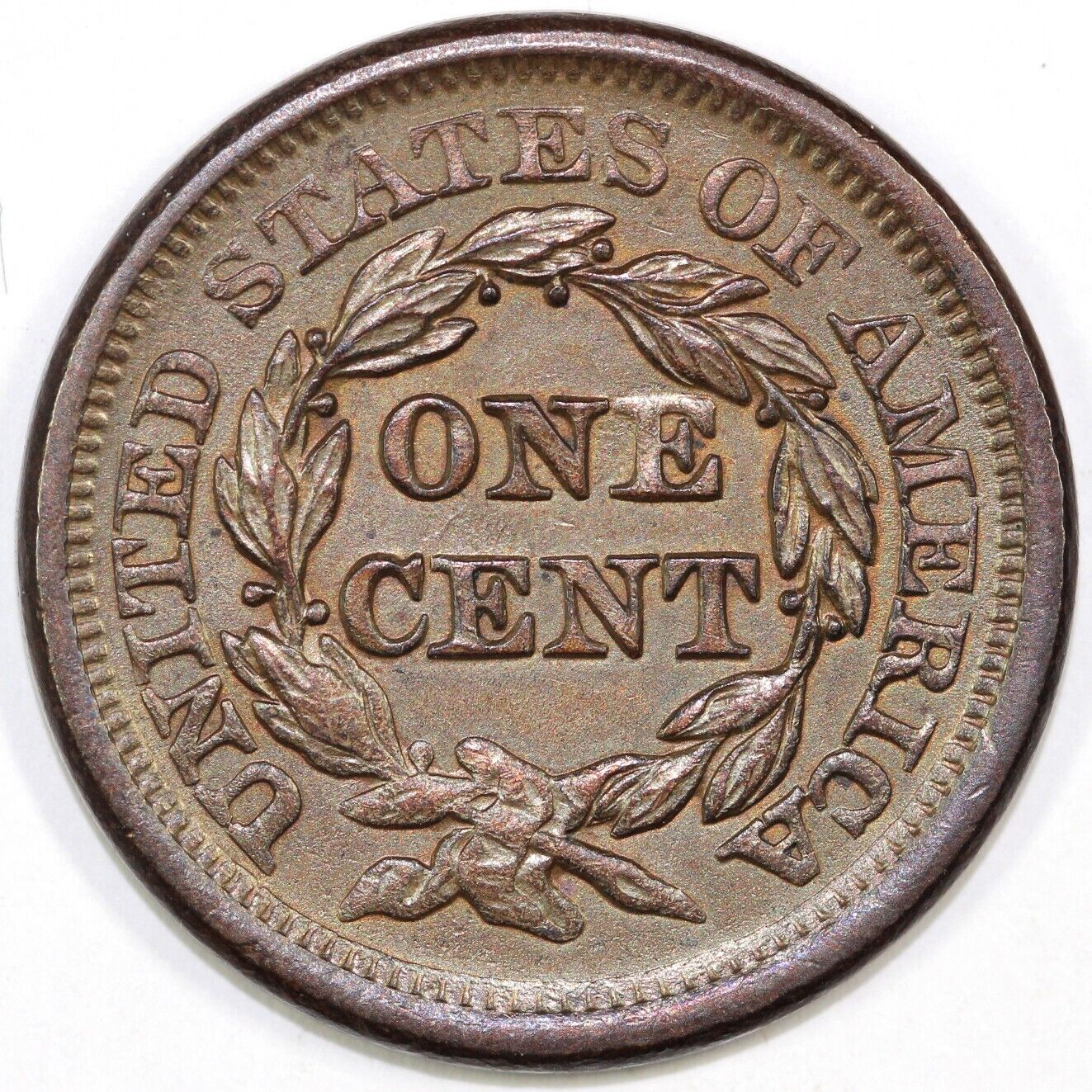 1856 1c N-14 Braided Hair Large Cent