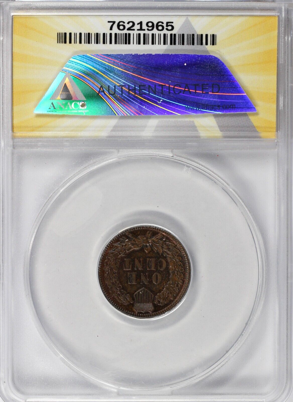 1887 1c Proof Indian Head Cent ANACS PR 63 BN
