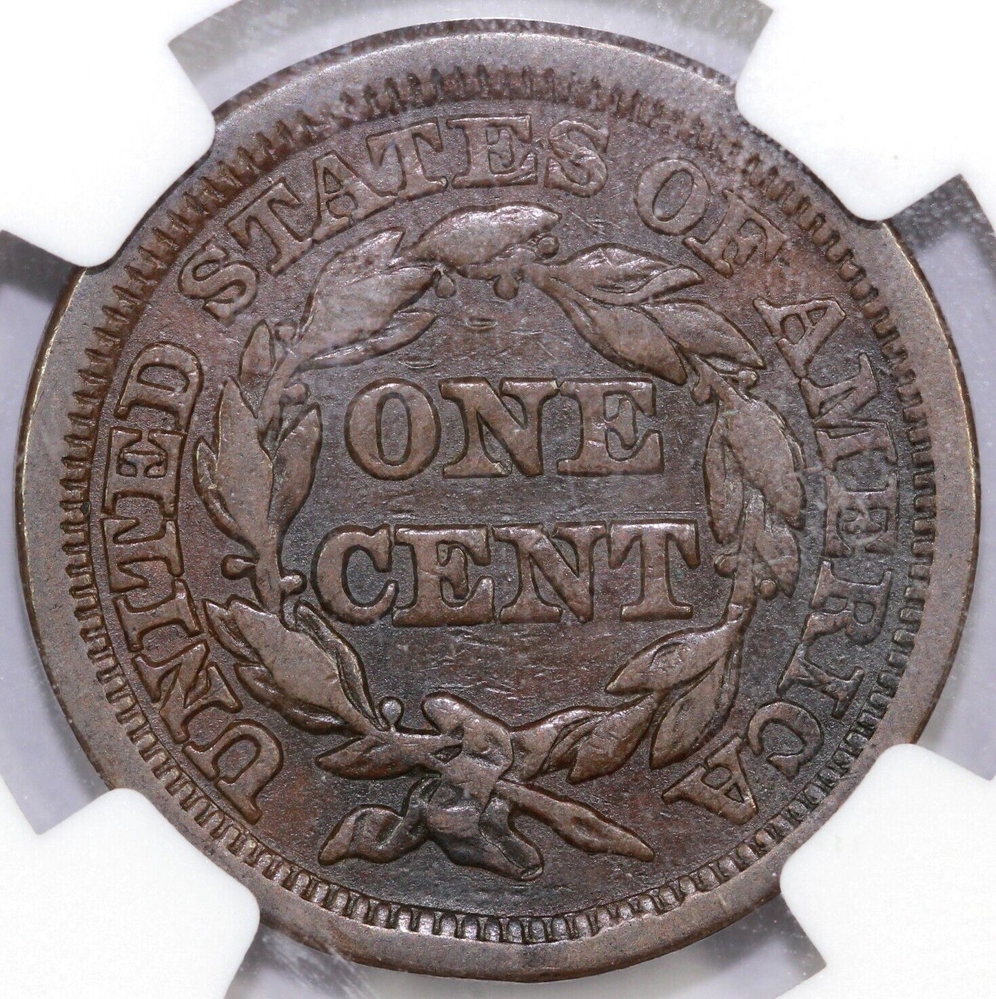 1846 1c Tall Date N-25 Braided Hair Large Cent NGC VF 20 BN