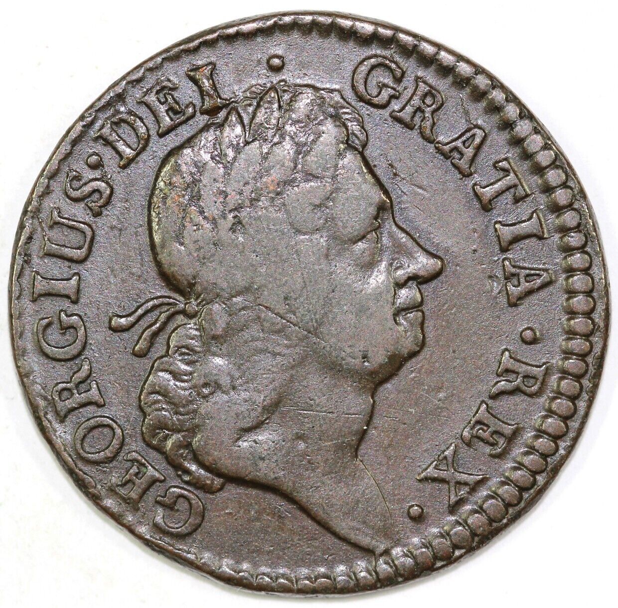 1724 1/2p M-4.51-K.4 Woods Hibernia Half Penny