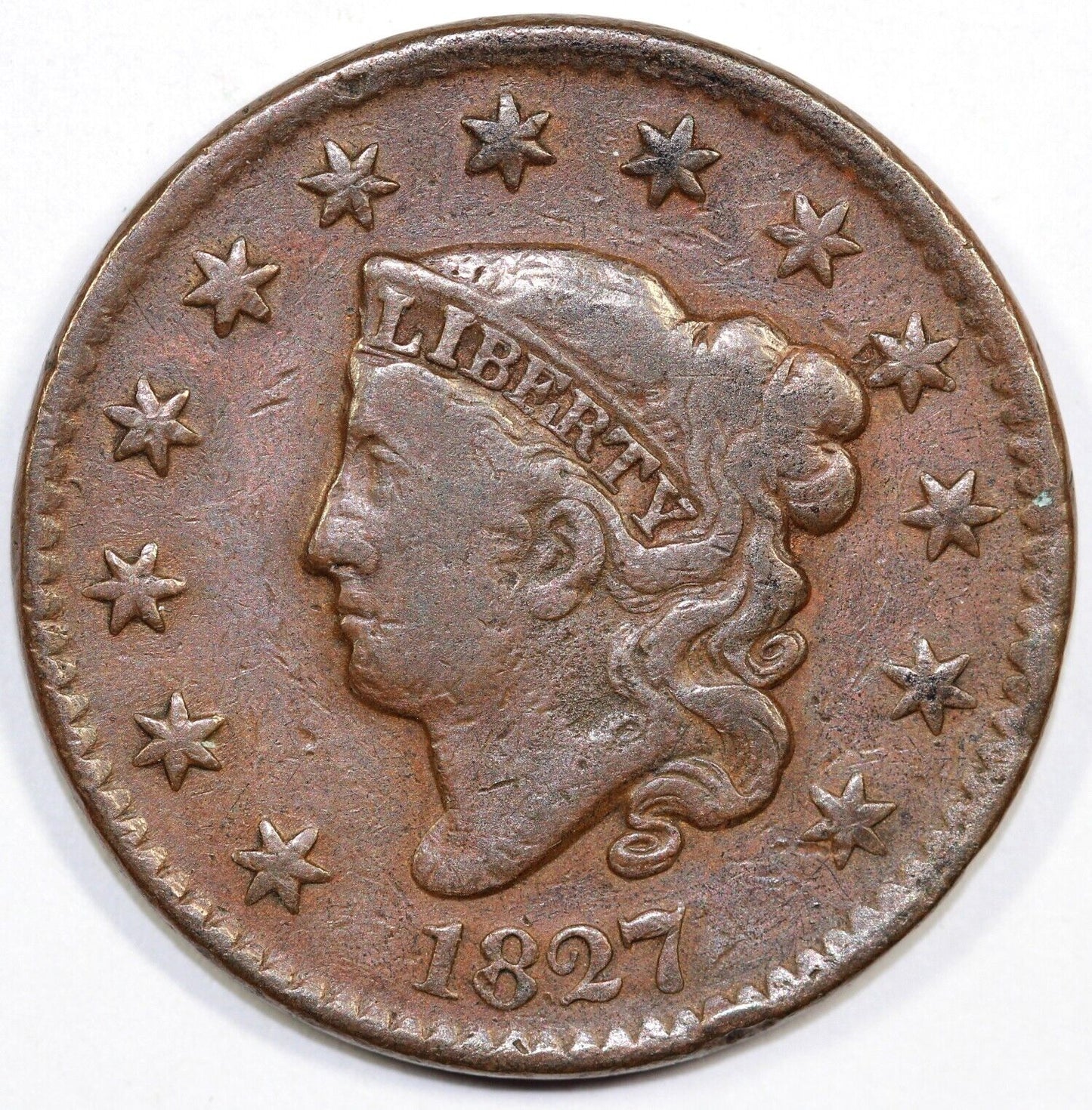 1827 1c N-5 Matron Head Large Cent