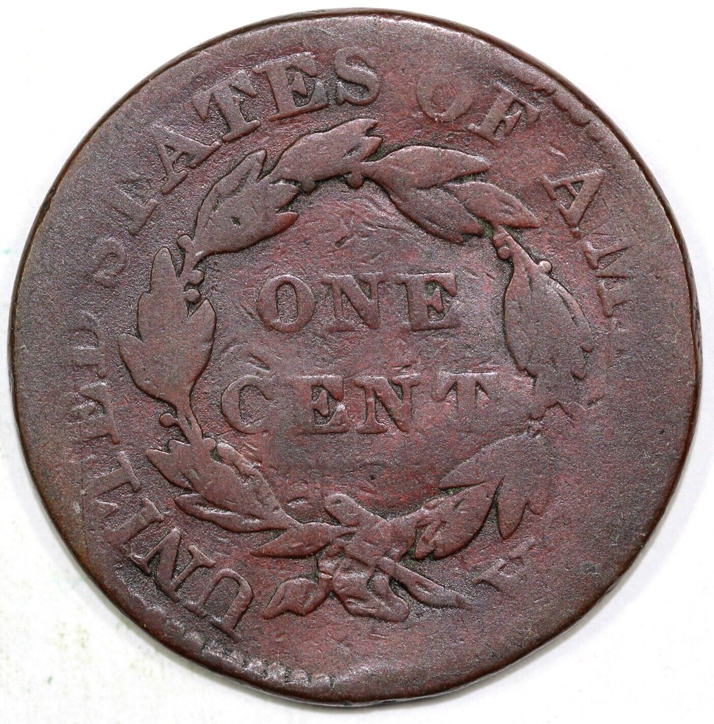 1830 1c N-10 Large Letters Coronet or Matron Head Large Cent