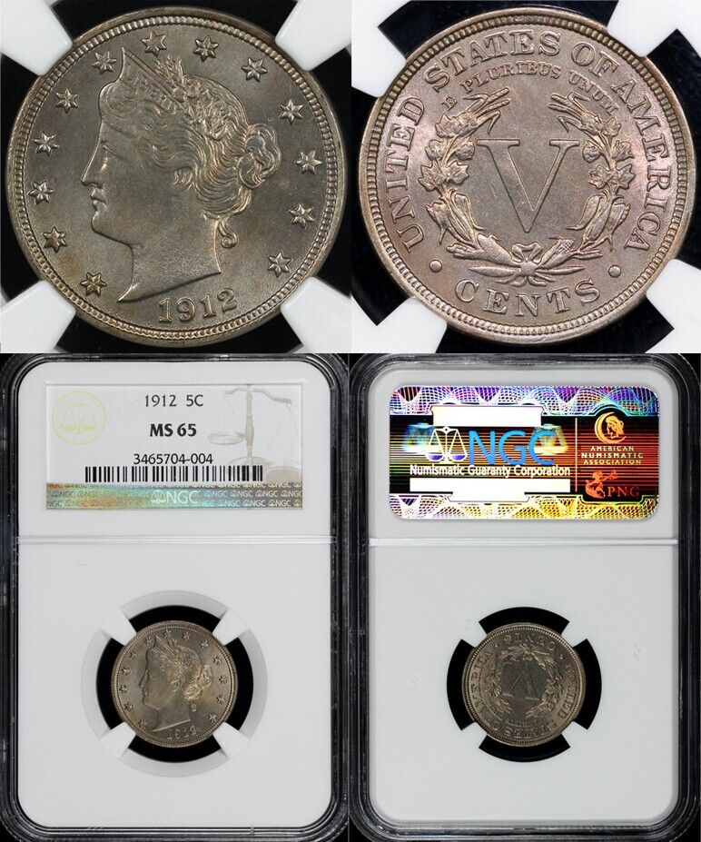 1912 5c Liberty Nickel NGC MS 65