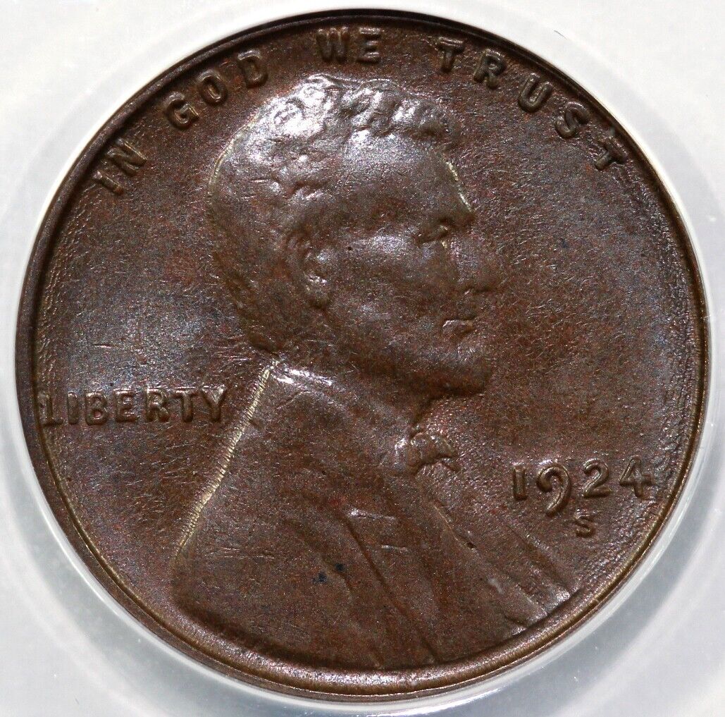 1924-S 1c Lincoln Cent ANACS MS 62