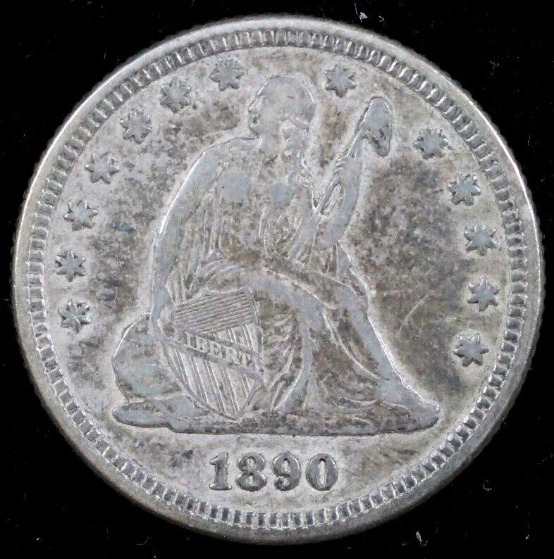 1890 25c Seated Liberty Quarter