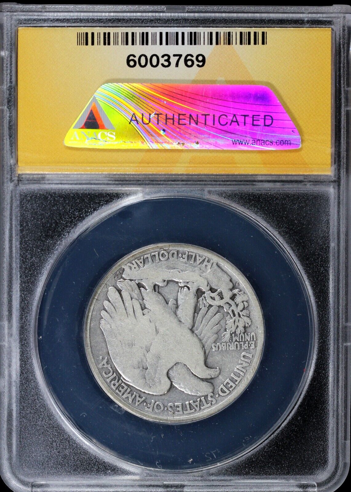 1919-D 50c Walking Liberty Half Dollar ANACS VG Details Cleaned