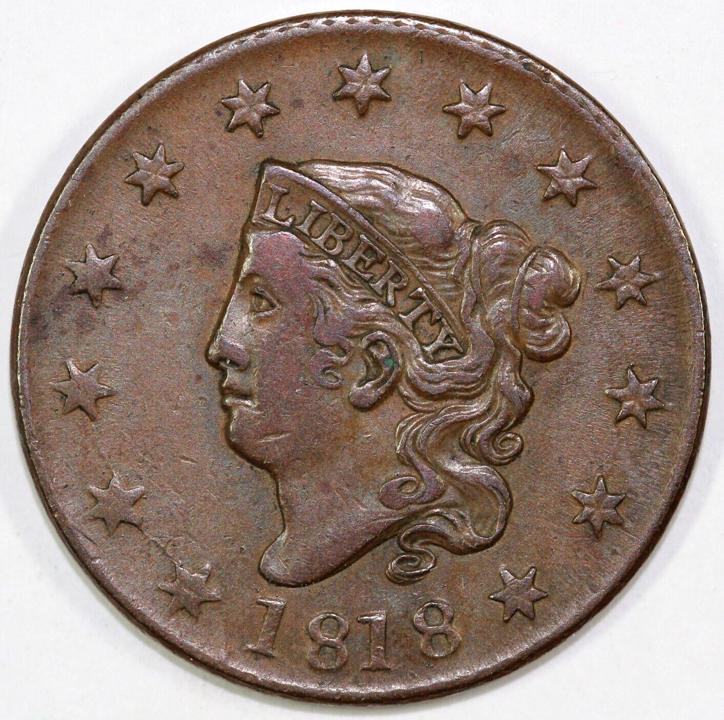 1818 1c N-5 Coronet or Matron Head Large Cent
