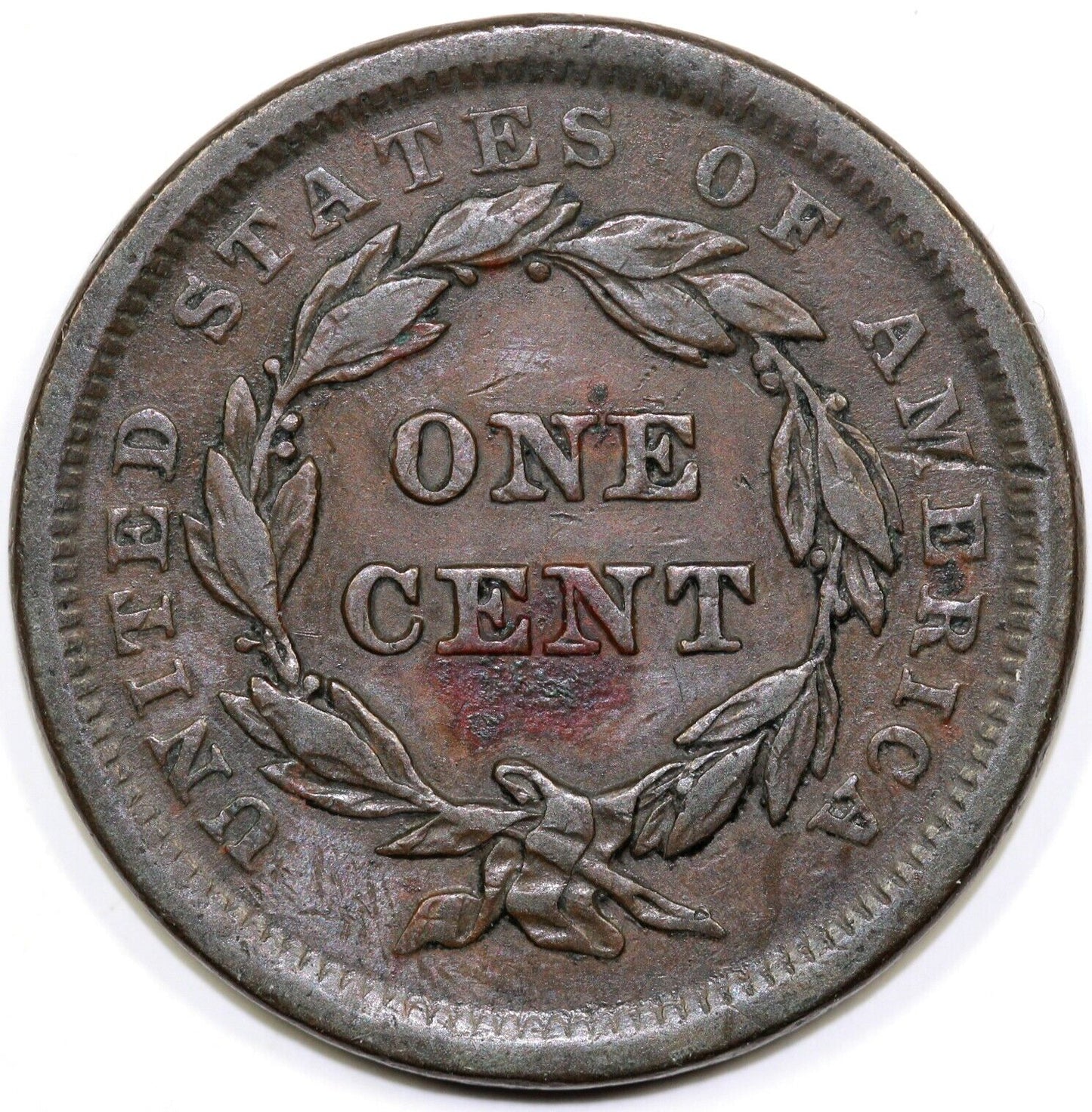 1840 1c Braided Hair Large Cent