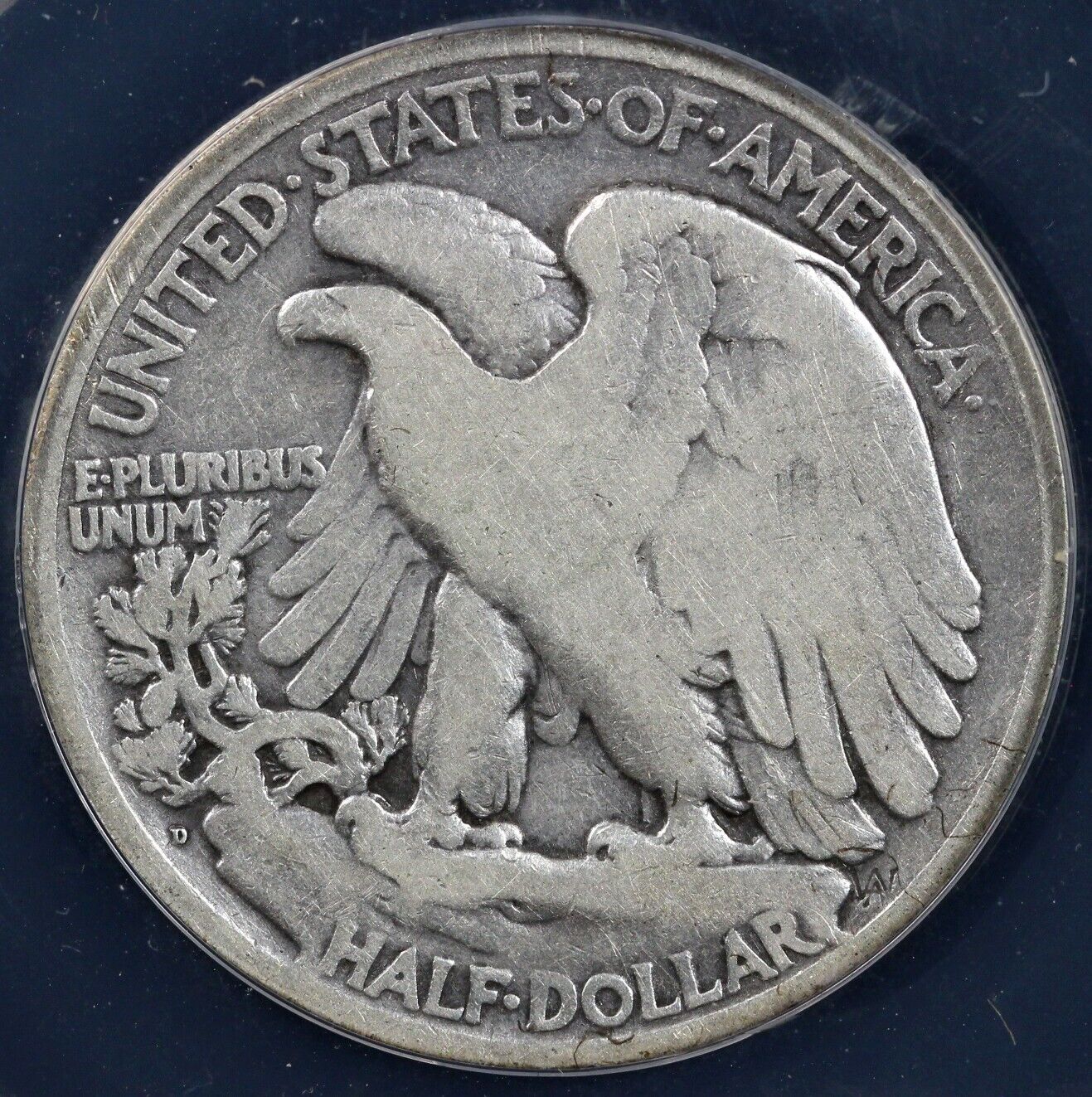 1919-D 50c Walking Liberty Half Dollar ANACS VG Details Cleaned