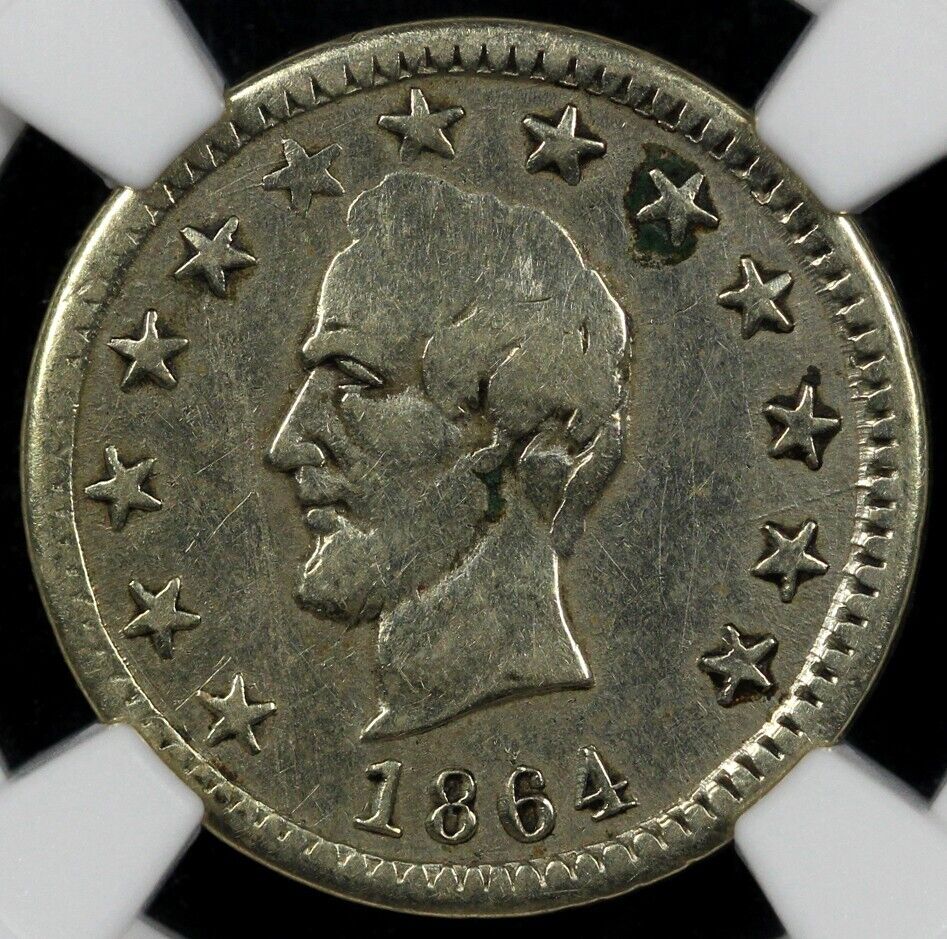 1864 F-127/177 j 1st IN War 1st IN Peace Civil War Token NGC XF Details Cleaned